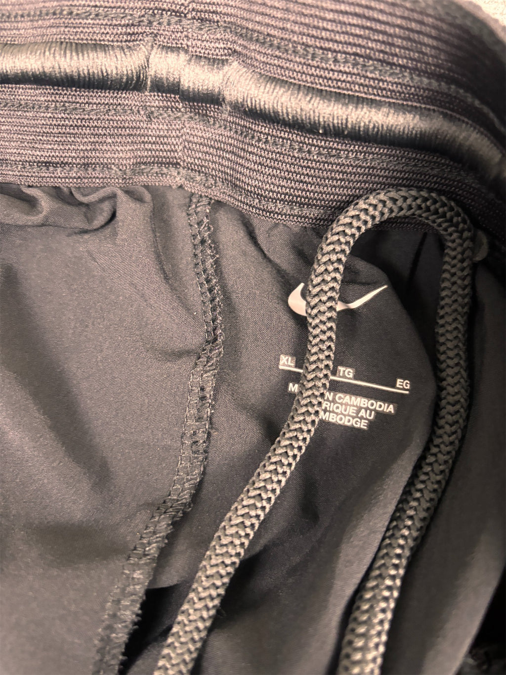 Classic Nike Track Pants Men's XL Black Dri-Fit Running Joggers Tapered