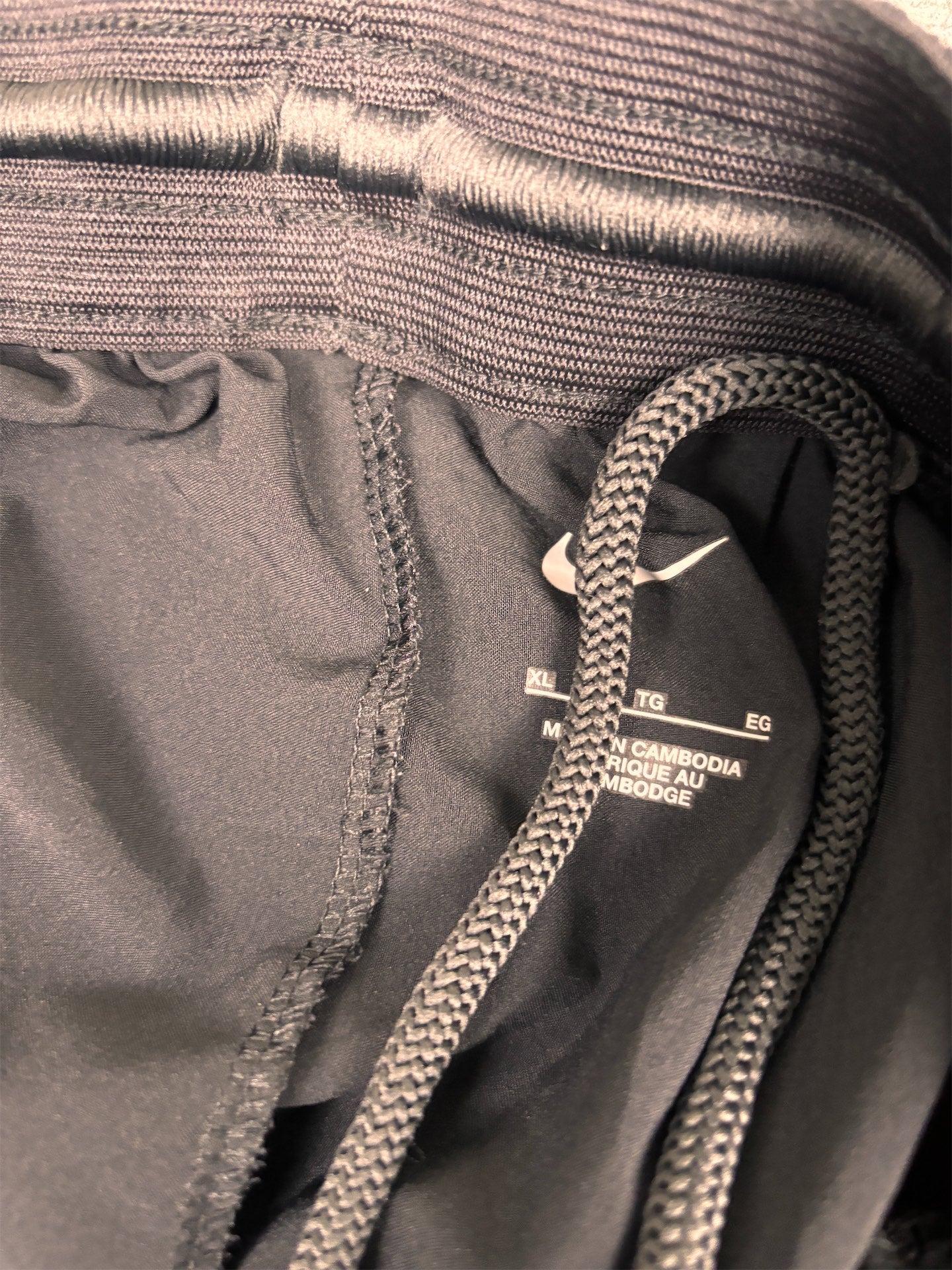 Classic Nike Track Pants Men's XL Black Dri-Fit Running Joggers Tapered
