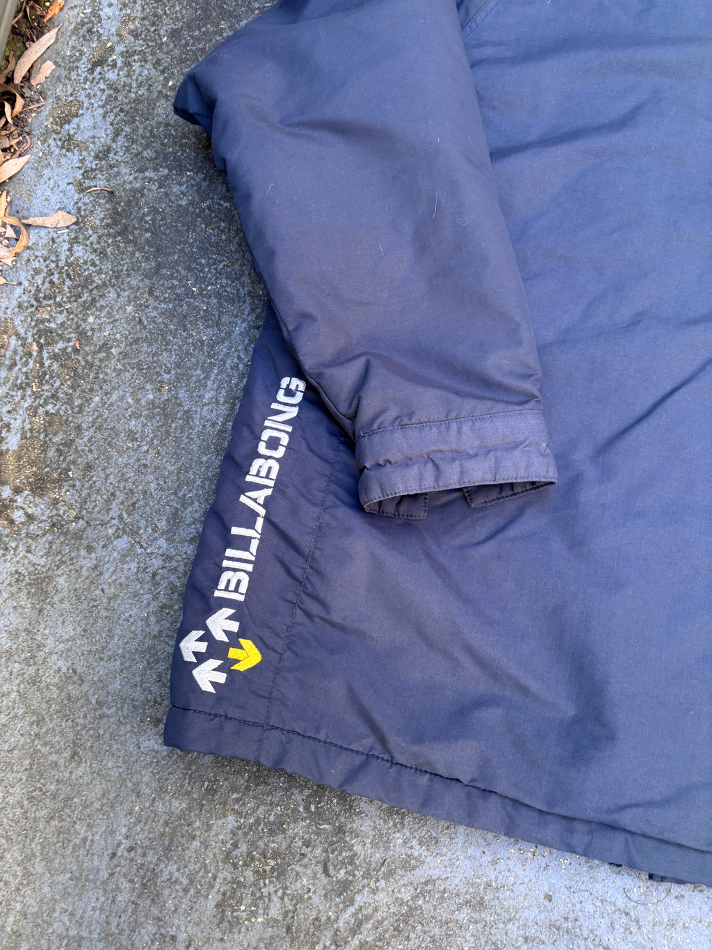 Vintage Y2K Billabong Jacket Size M Navy Spec73 Spell Out Logo Fleece Windbreaker
