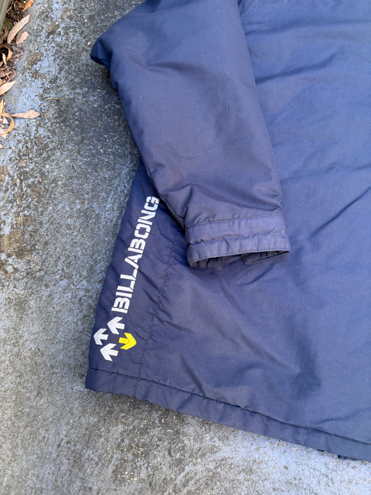 Vintage Y2K Billabong Jacket Size M Navy Spec73 Spell Out Logo Fleece Windbreaker