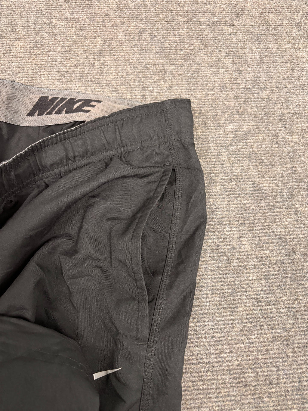 Classic Nike Track Pants Men's XXL Black Dri-Fit Running Joggers Wide Leg