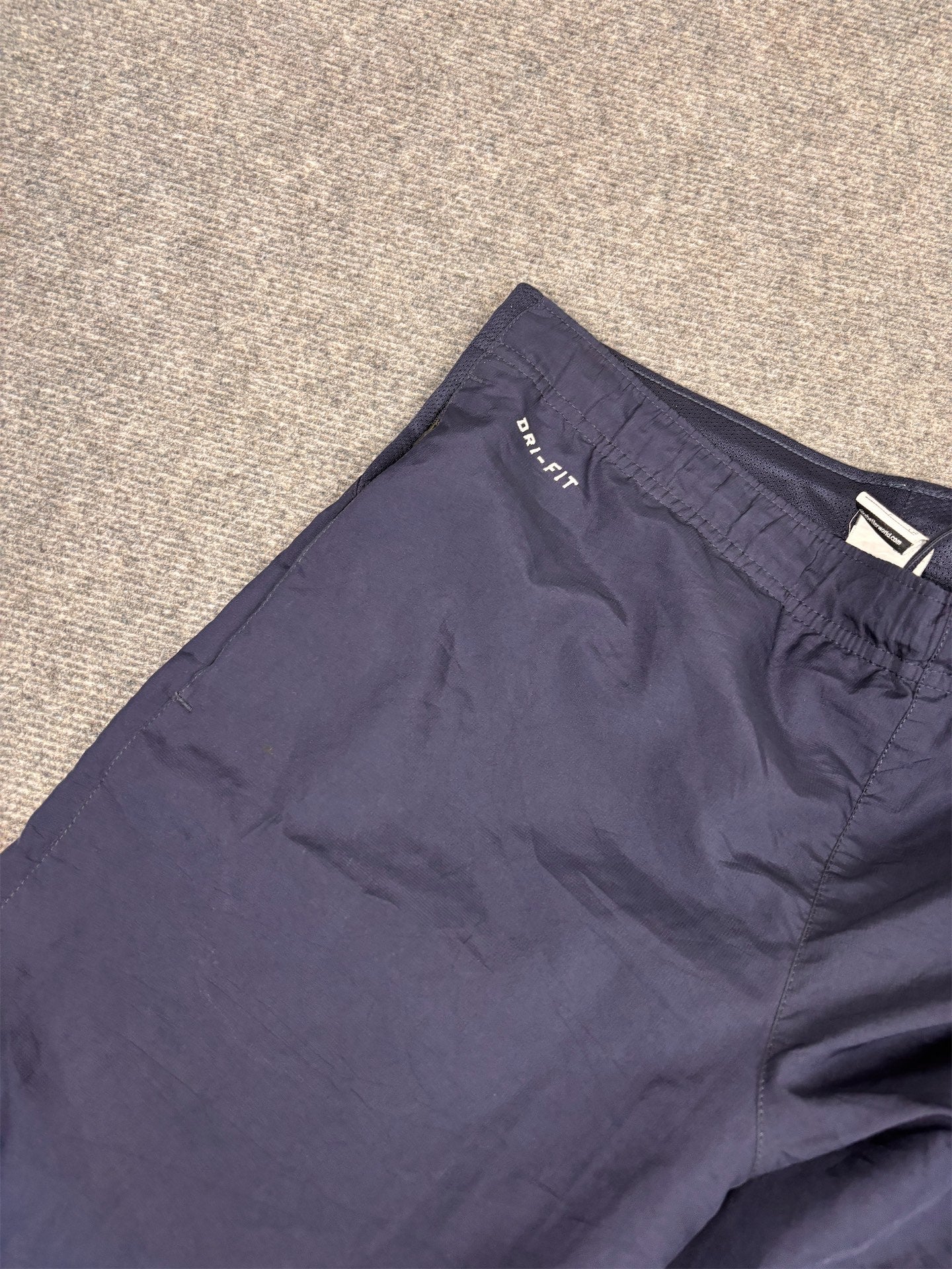 Classic Nike Track Pants Men's S Navy White Swoosh Joggers Wide Leg