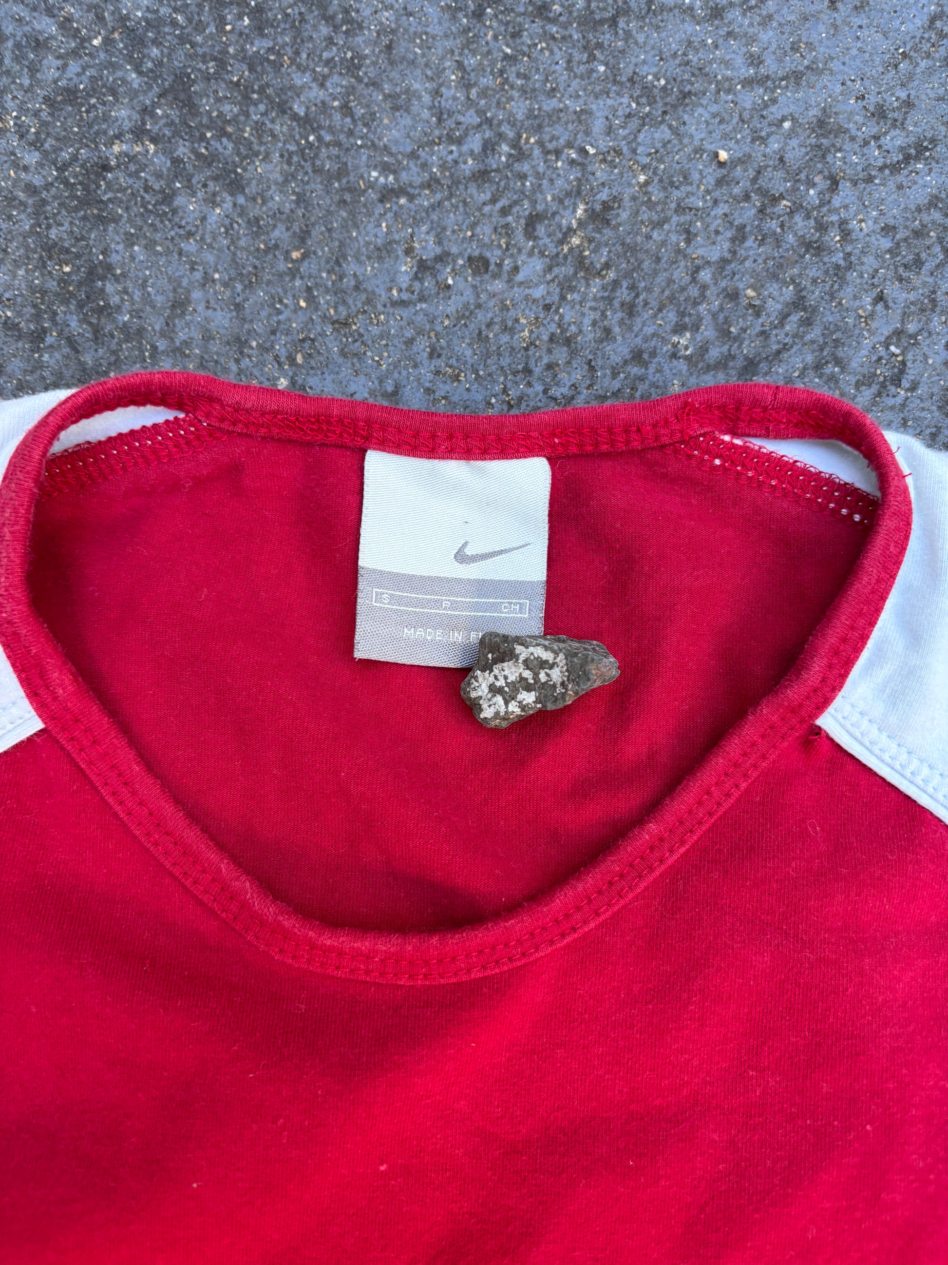 Vintage Y2K Nike Tank Size S Red White Center Swoosh Sleeveless Top