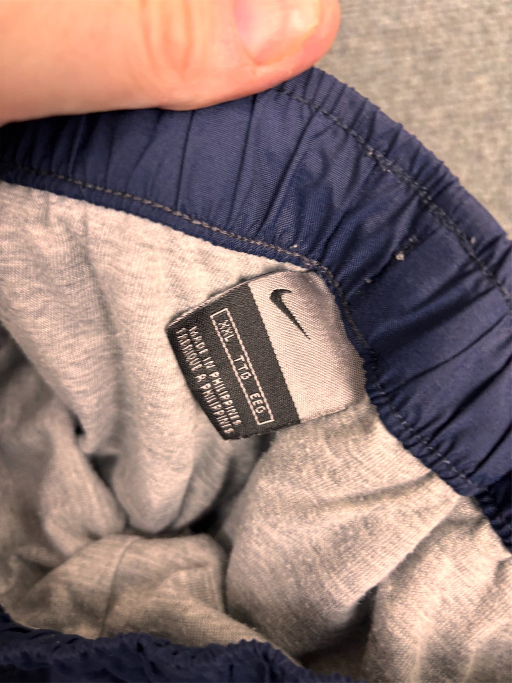 Vintage Y2K Nike Cargo Track Pants Men's XL Navy Super Baggy Joggers Wide Leg
