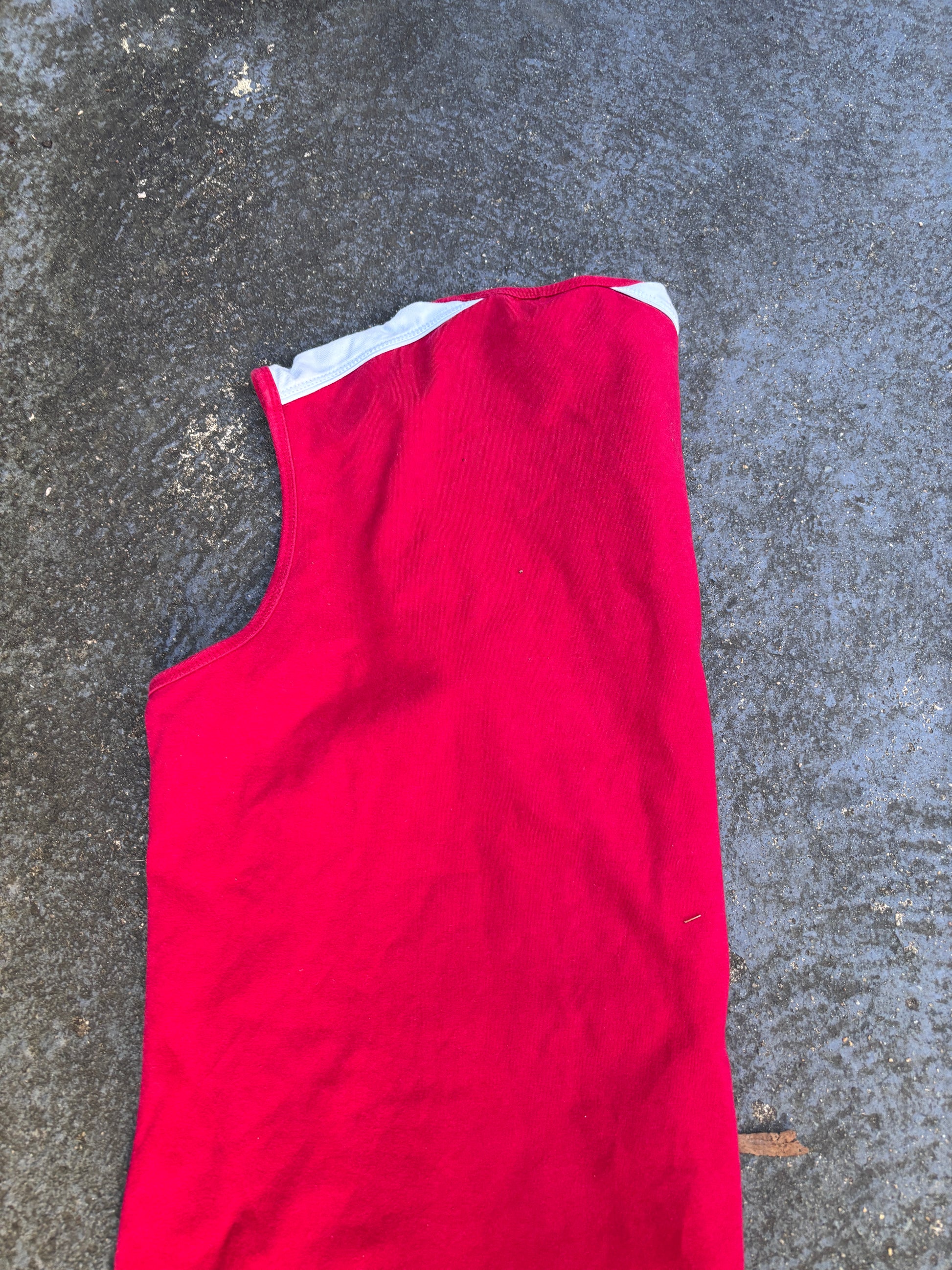 Vintage Y2K Nike Tank Size S Red White Center Swoosh Sleeveless Top