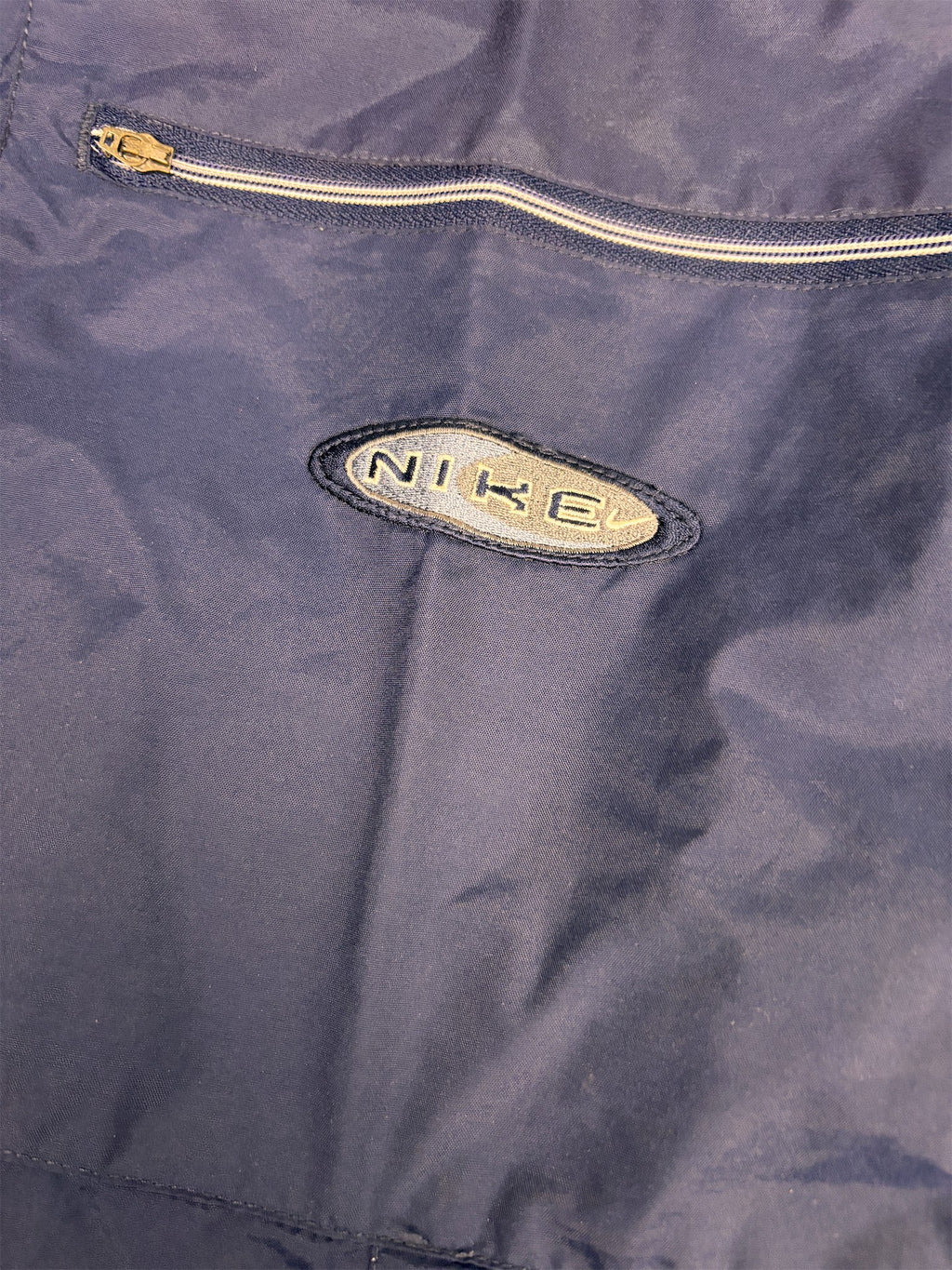 Vintage Y2K Nike Cargo Track Pants Men's XL Navy Super Baggy Joggers Wide Leg