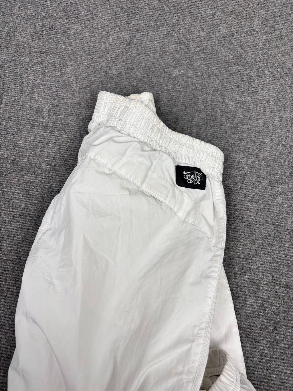 Vintage Y2K Nike Track Pants Women's S White Black Swoosh Mesh Panels Tapered