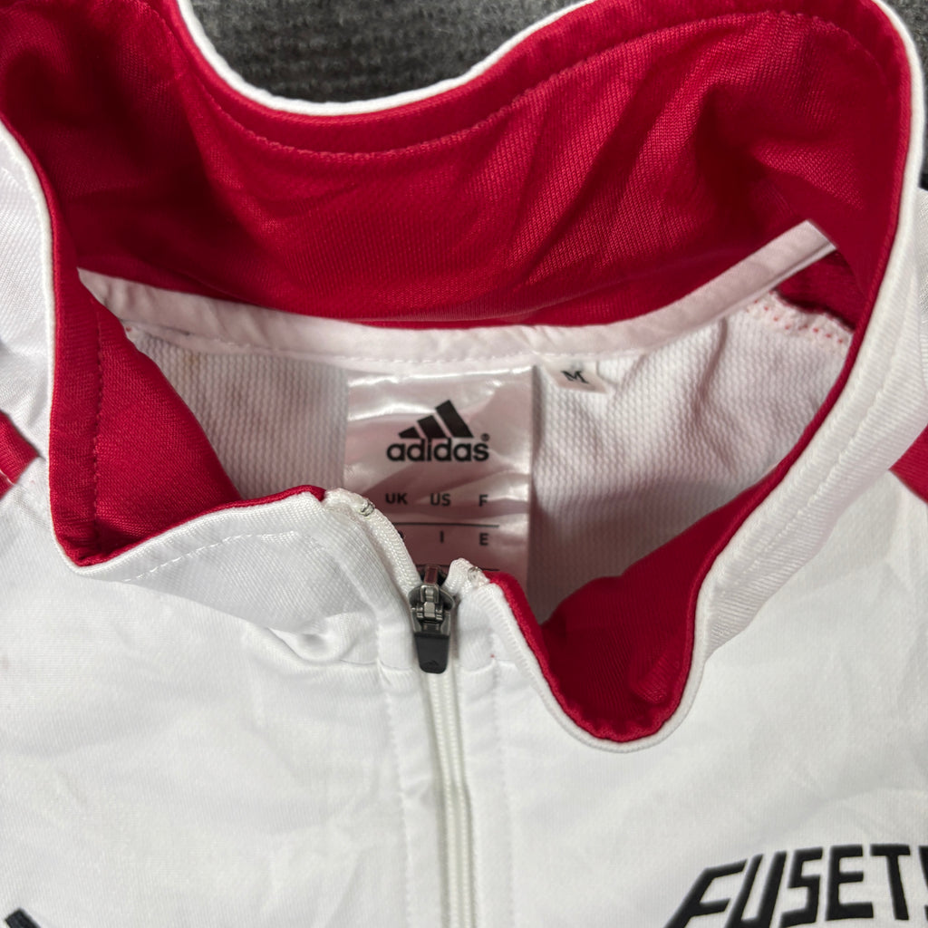 y2k Adidas Climalite 1/4 Zip T-shirt Men's Small Grey Red Activewear Jersey