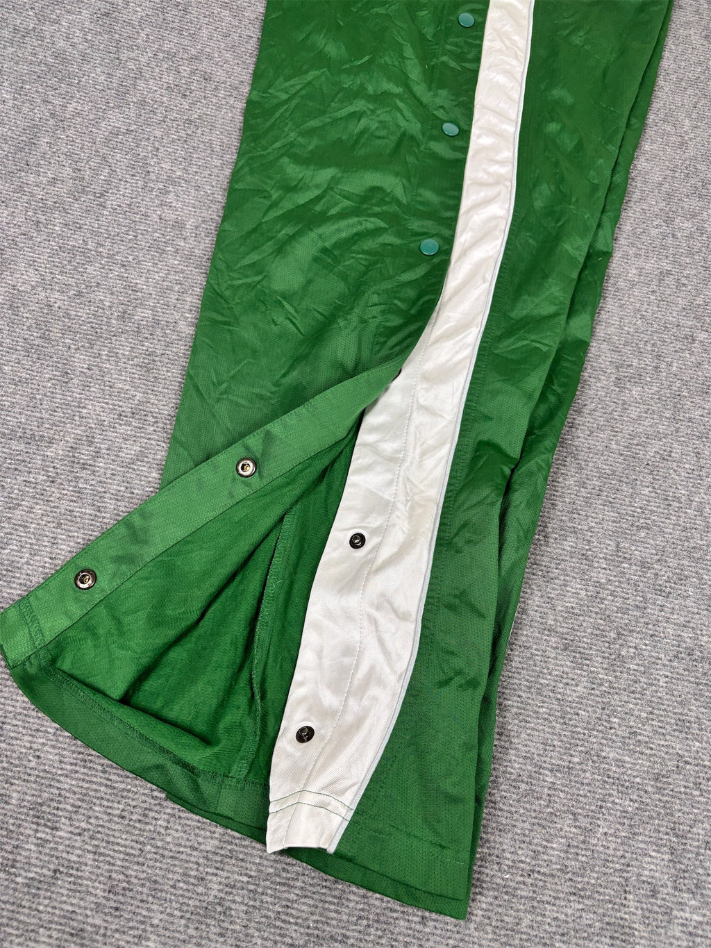 Vintage Y2K Nike Team Track Pants Men's L Green White Tear Away Joggers Wide Leg