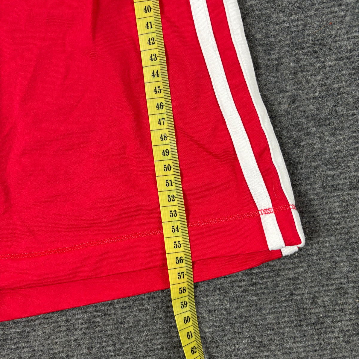 Adidas y2k Activewear Top Women's XS Red Three Stripe Baby Tee Petite