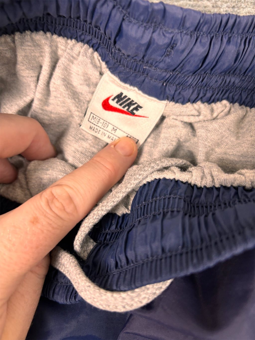 Vintage 90's Nike Track Pants Women's S Navy White Swoosh Joggers Tapered