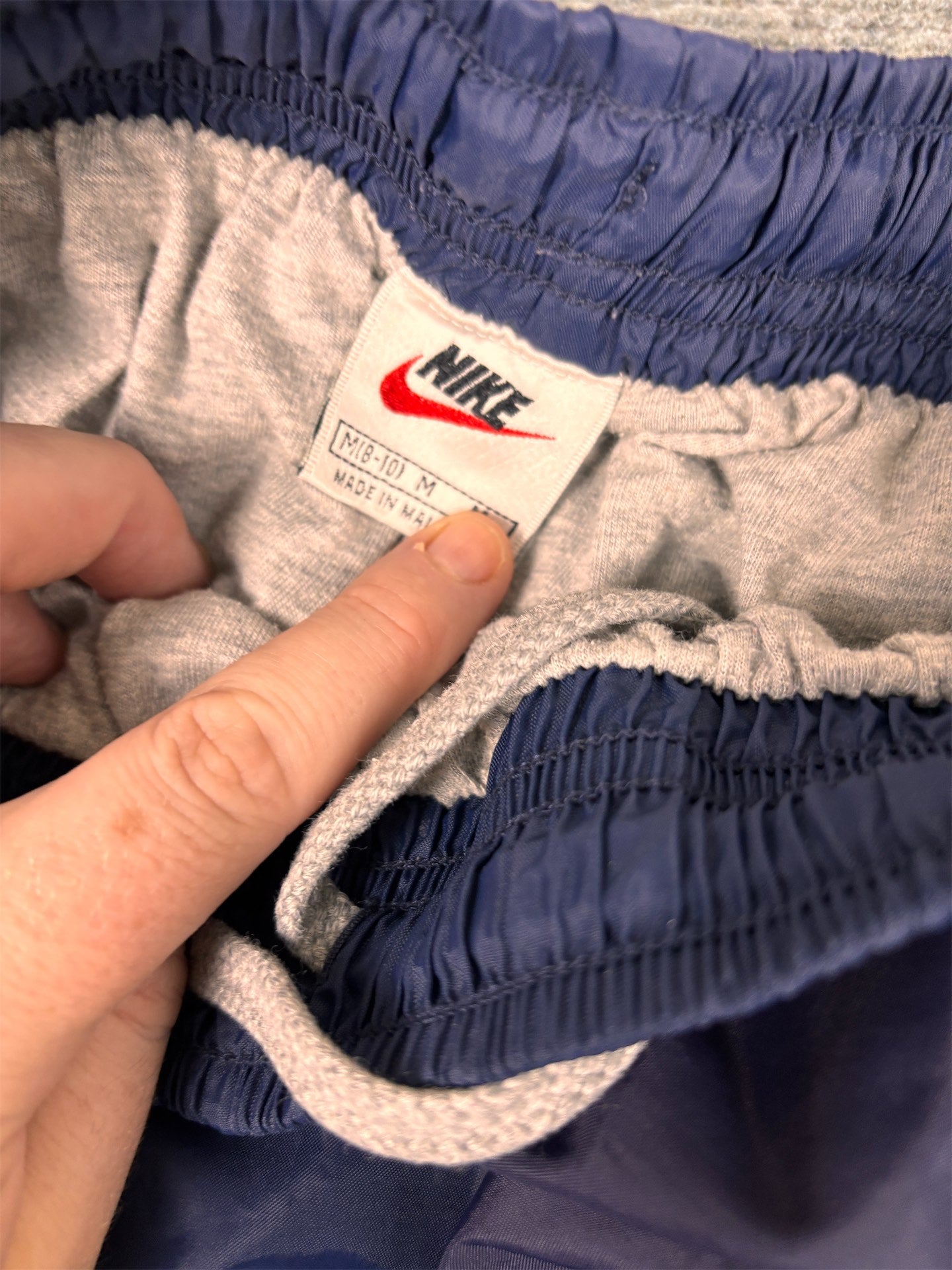 Vintage 90's Nike Track Pants Women's S Navy White Swoosh Joggers Tapered