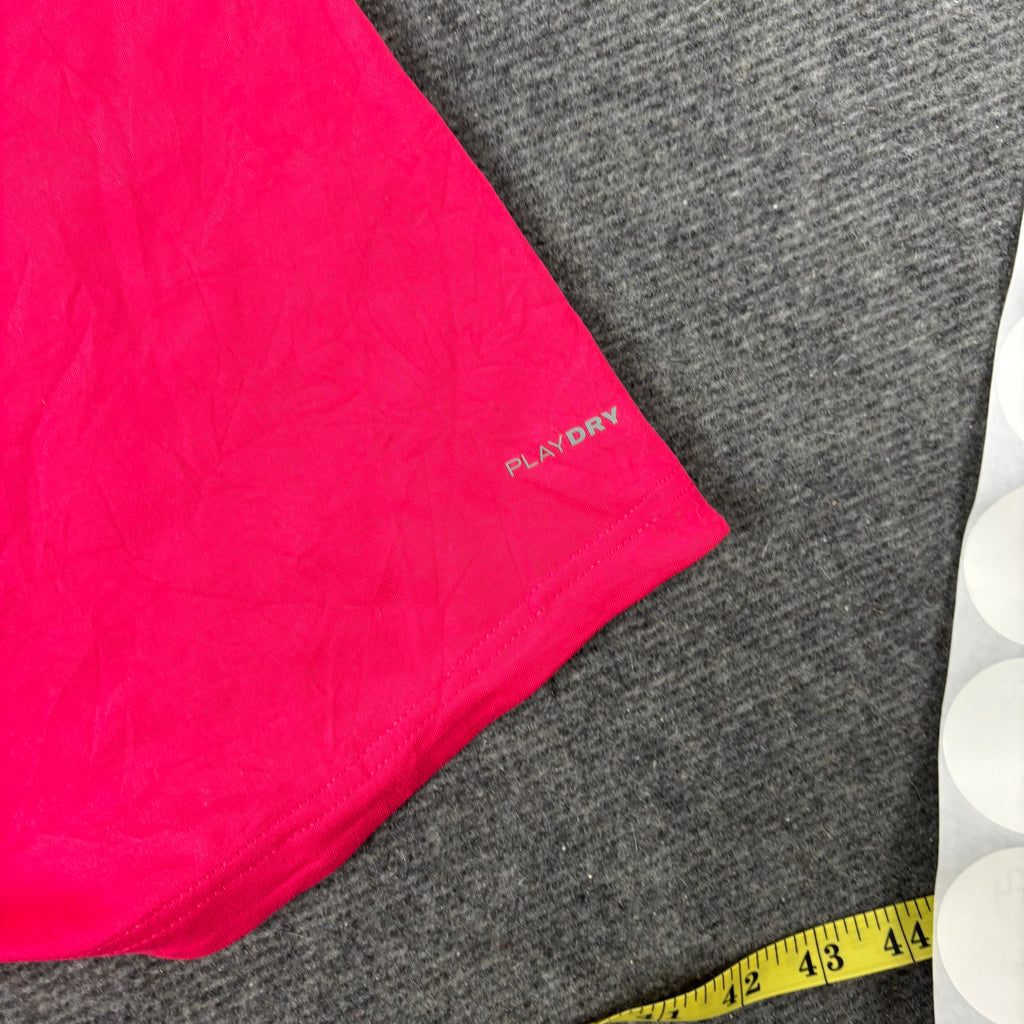 Reebok V-Neck Running Tank Women's Medium Pink Orange Trim Activewear