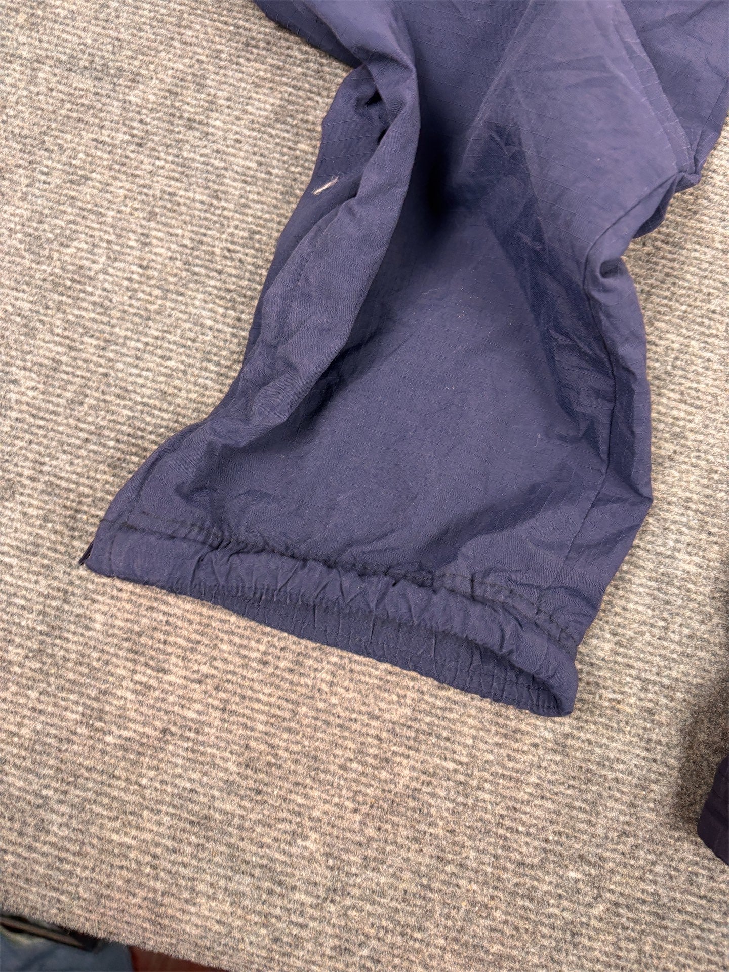 Vintage Y2K Nike Court Track Pants Men's L Navy White Swoosh Textured Joggers Wide Leg