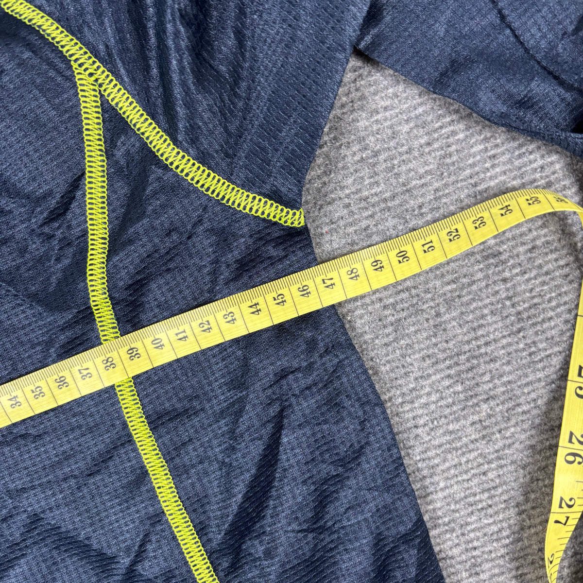 y2k Adidas Climalite Running Long Sleeve Top Men's Small Charcol Yellow Volt Stitching Activewear