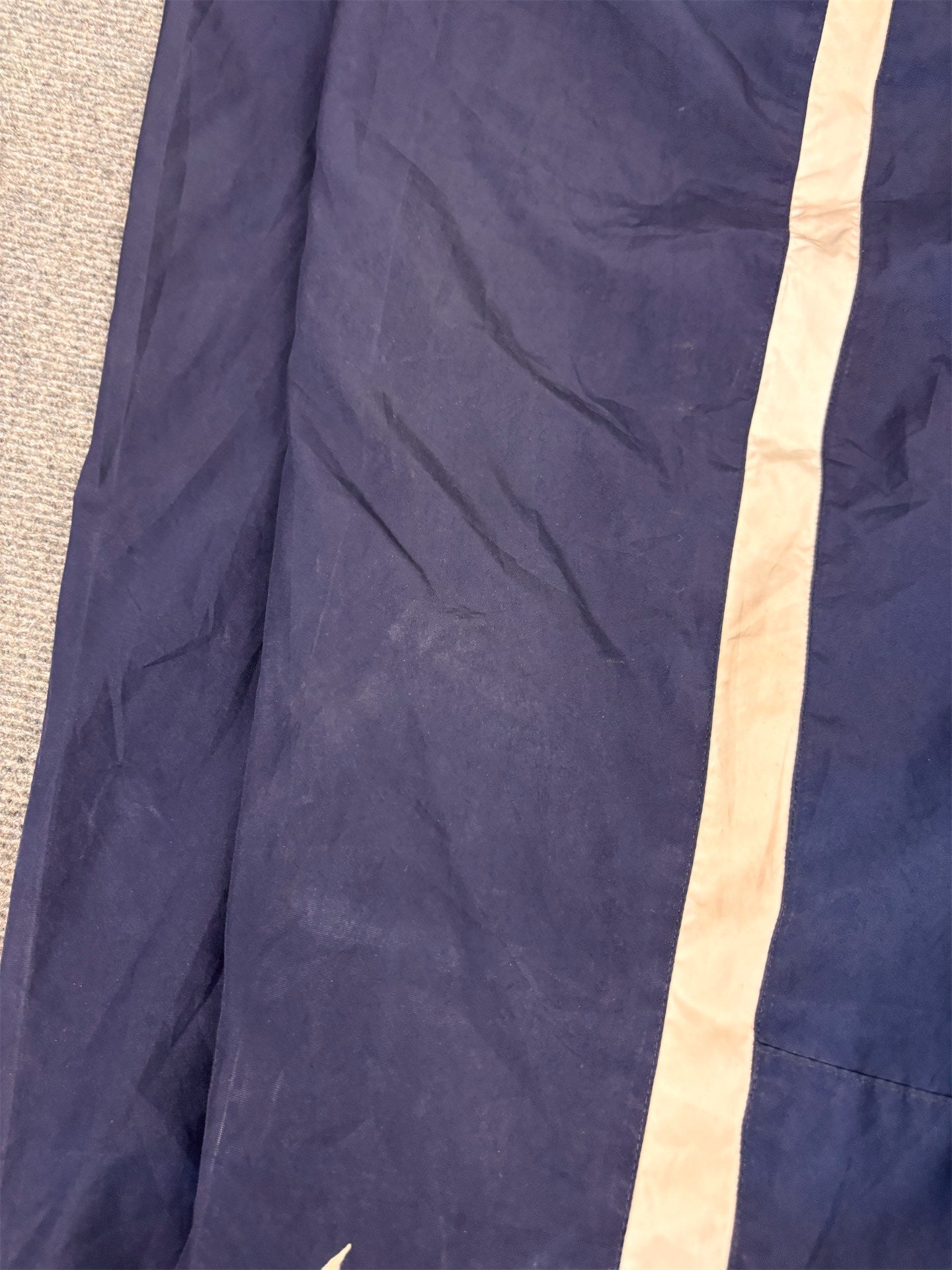 Vintage Y2K Nike Track Pants Men's L Navy White Panels Swoosh Joggers Wide Leg