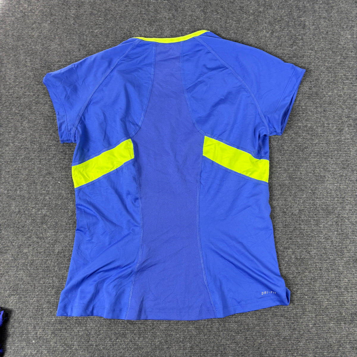 Nike Tennis Dri-Fit T-Shirt Activewear Womens XS Small Blue Volt Fitted Top