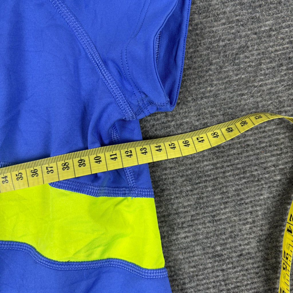 Nike Tennis Dri-Fit T-Shirt Activewear Womens XS Small Blue Volt Fitted Top