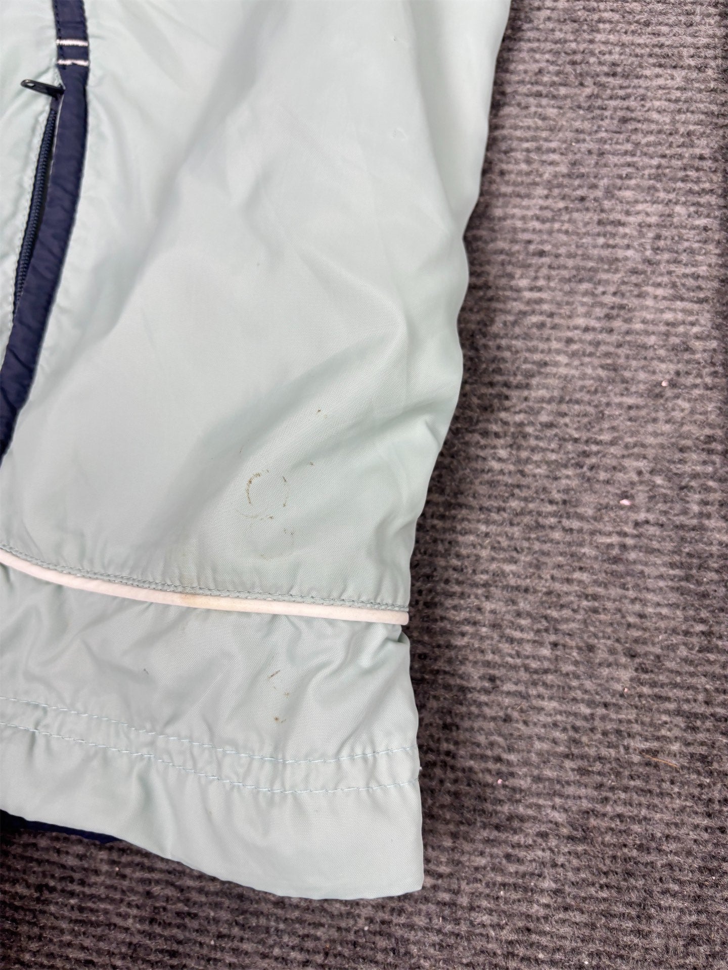 Vintage Y2K Nike Track Pants Women's M Blue Navy Panels Swoosh Joggers Straight Leg