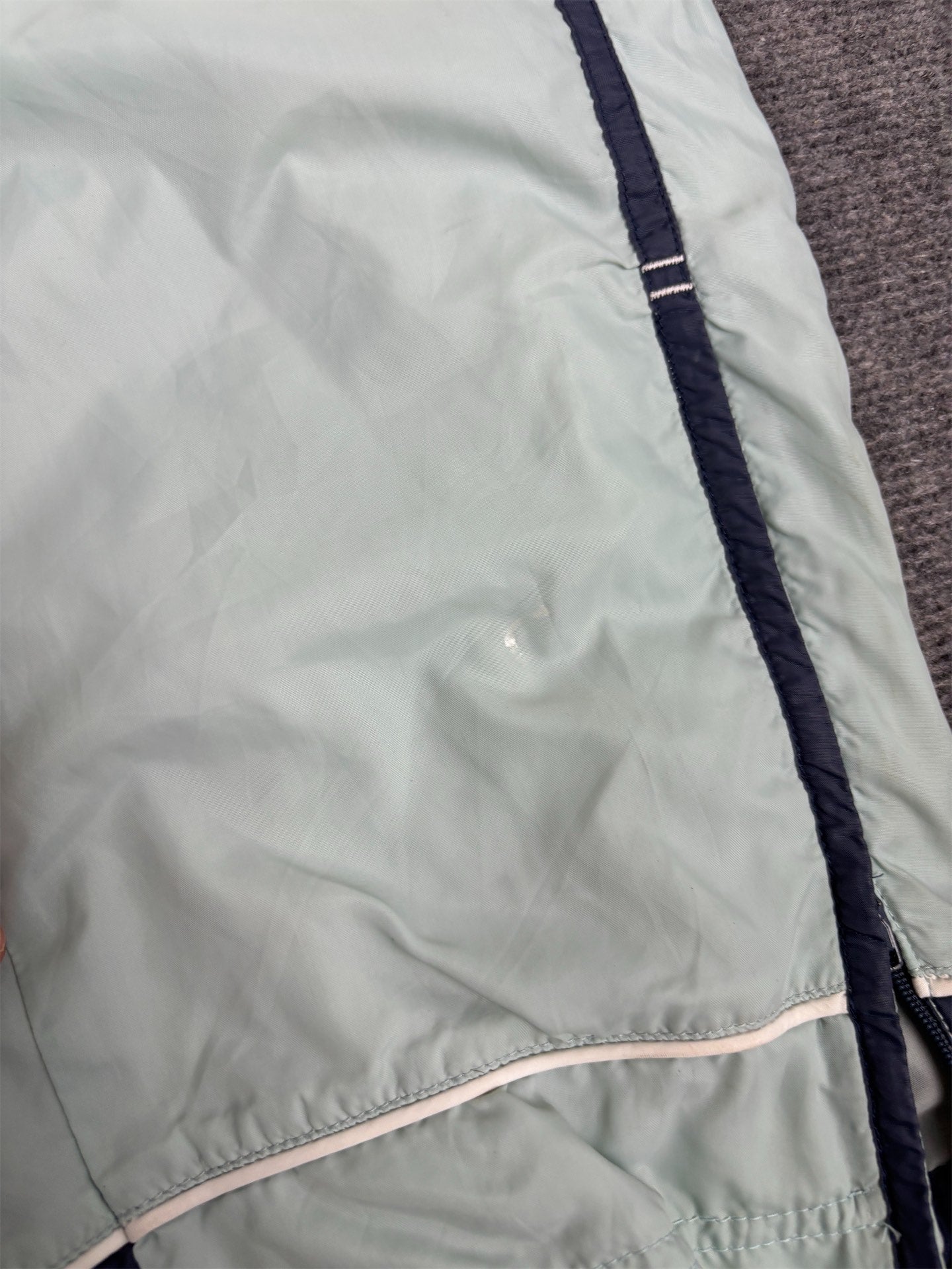 Vintage Y2K Nike Track Pants Women's M Blue Navy Panels Swoosh Joggers Straight Leg