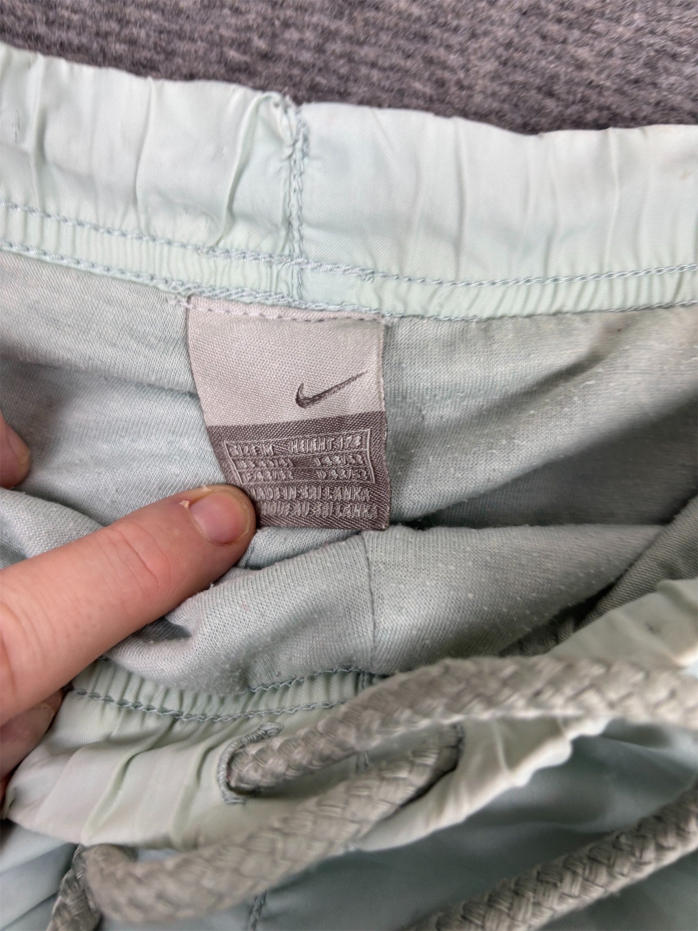 Vintage Y2K Nike Track Pants Women's M Blue Navy Panels Swoosh Joggers Straight Leg