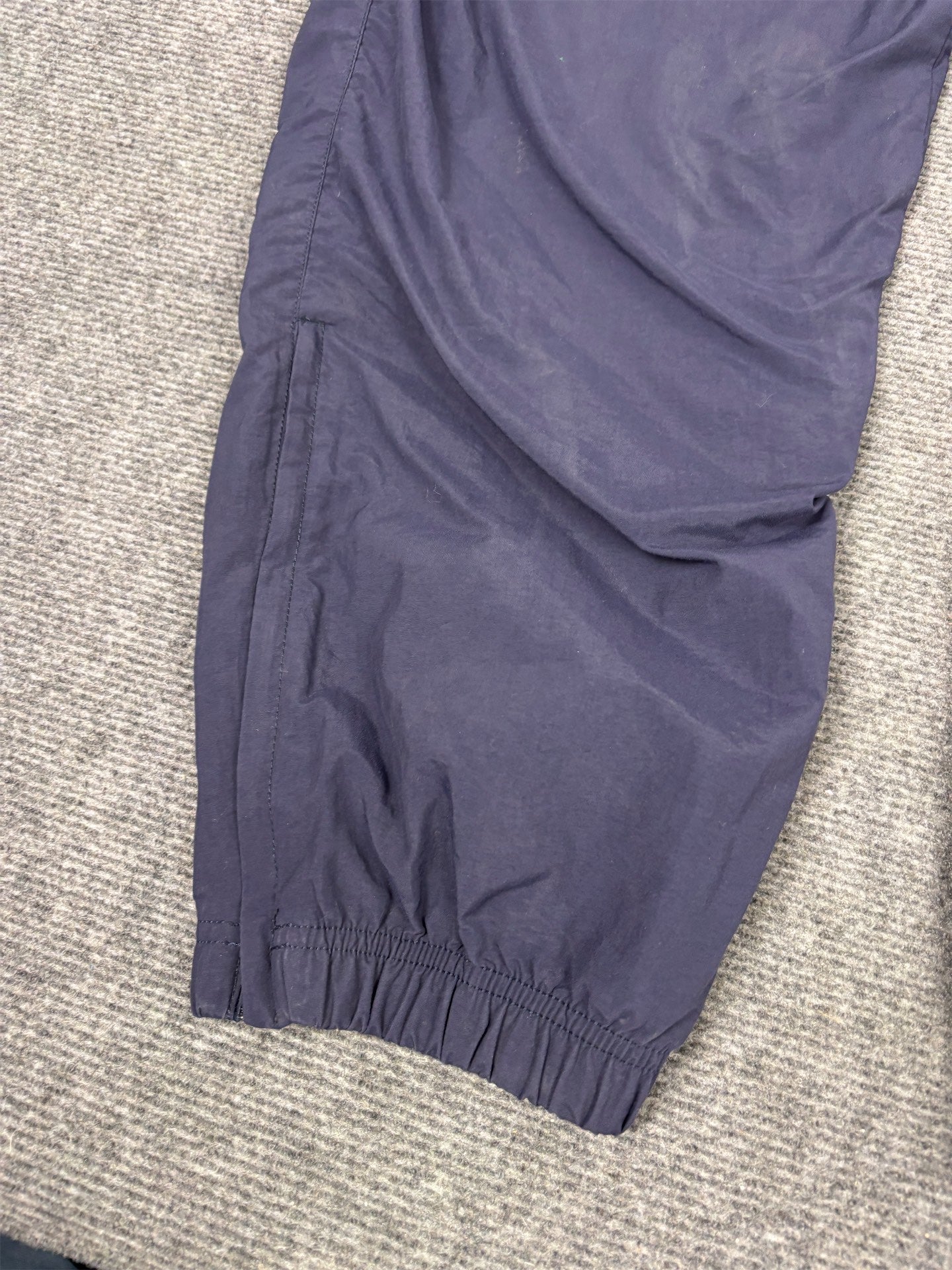 Vintage Y2K Nike Track Pants Men's L Navy White Swoosh Classic Joggers Tapered