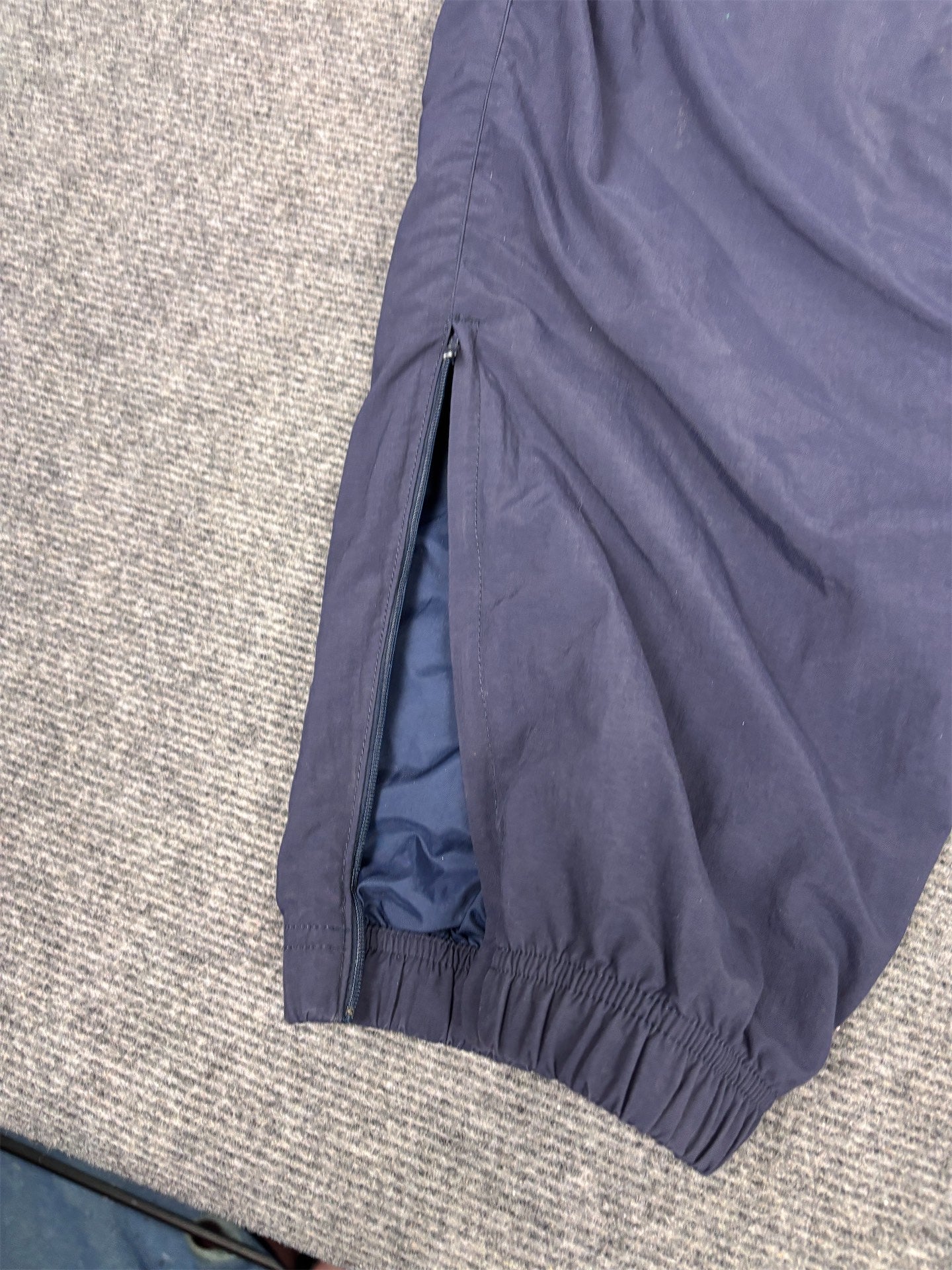 Vintage Y2K Nike Track Pants Men's L Navy White Swoosh Classic Joggers Tapered