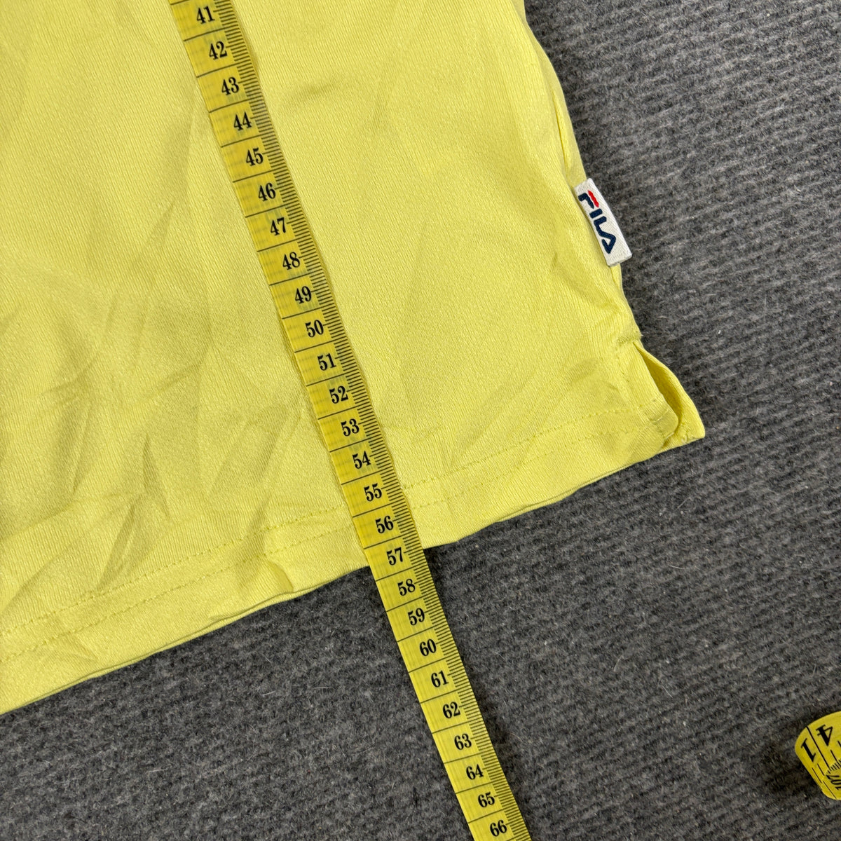 Y2K Fila 1/4 Zip Polo Top Women's XS Yellow Tennis Activewear T-shirt