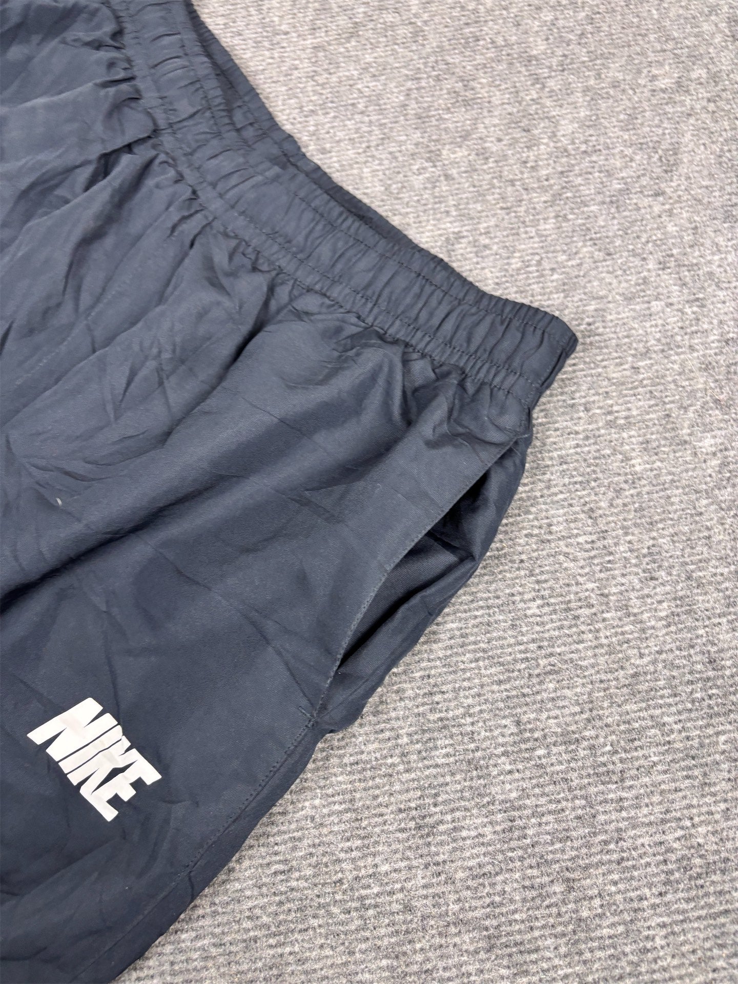 Classic Nike Track Pants Men's M Navy White Spell Out Joggers