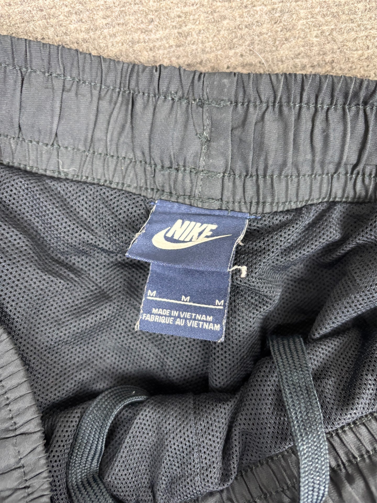 Classic Nike Track Pants Men's M Navy White Spell Out Joggers