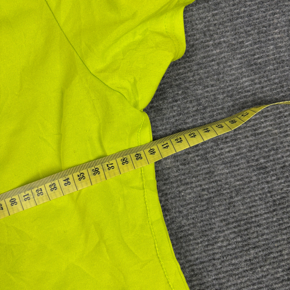 Y2K Puma Sequin Script V-Neck Top Women's XS Lime Green Petite Activewear T-shirt