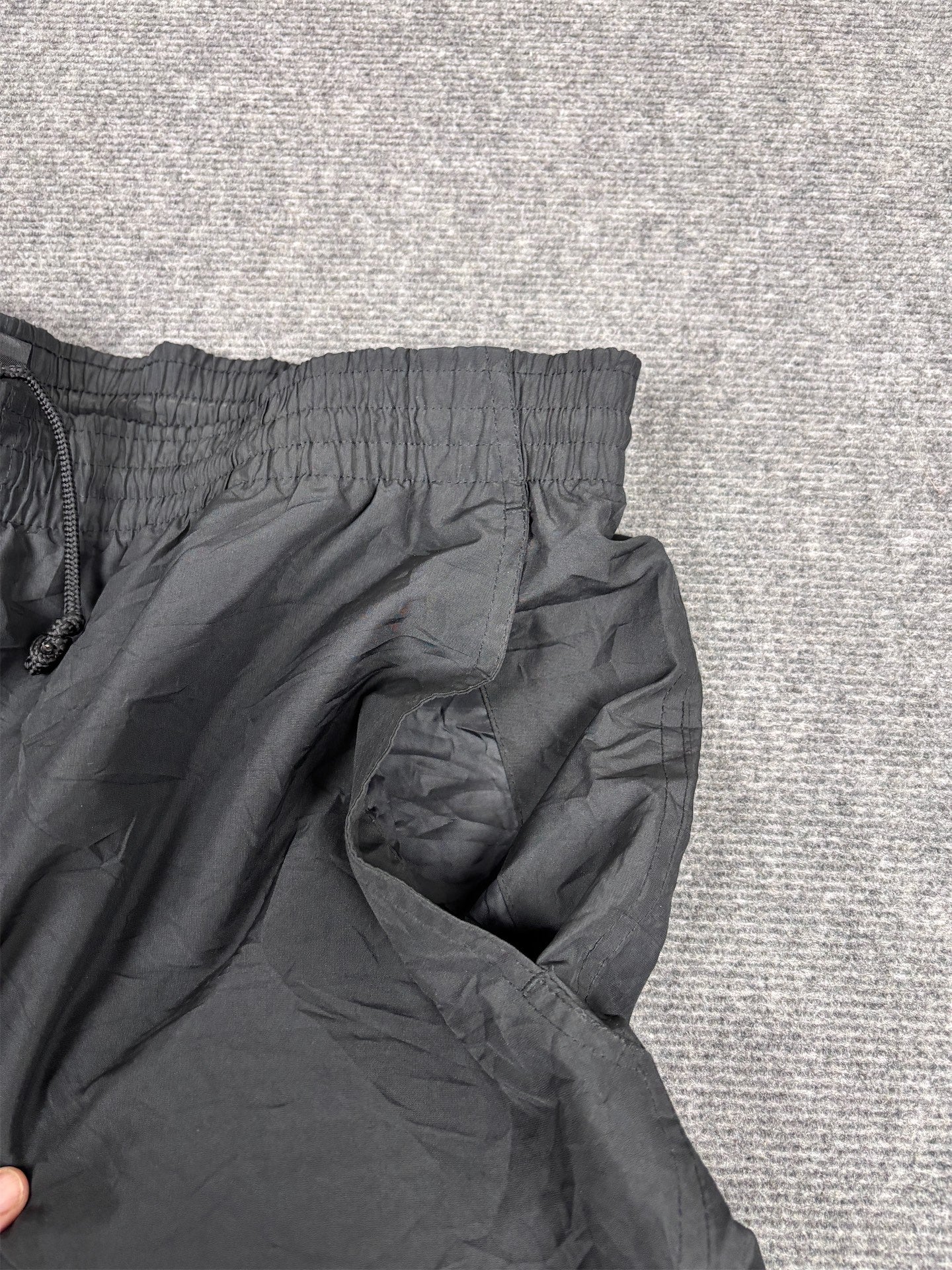 Vintage Y2K Nike Track Pants Men's XXL Black White Swoosh Flame Logo Joggers Wide Leg