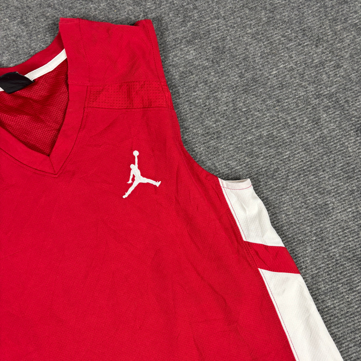 y2k Jordan Jumpman Basketball Jersey Tank Men's Medium Red White