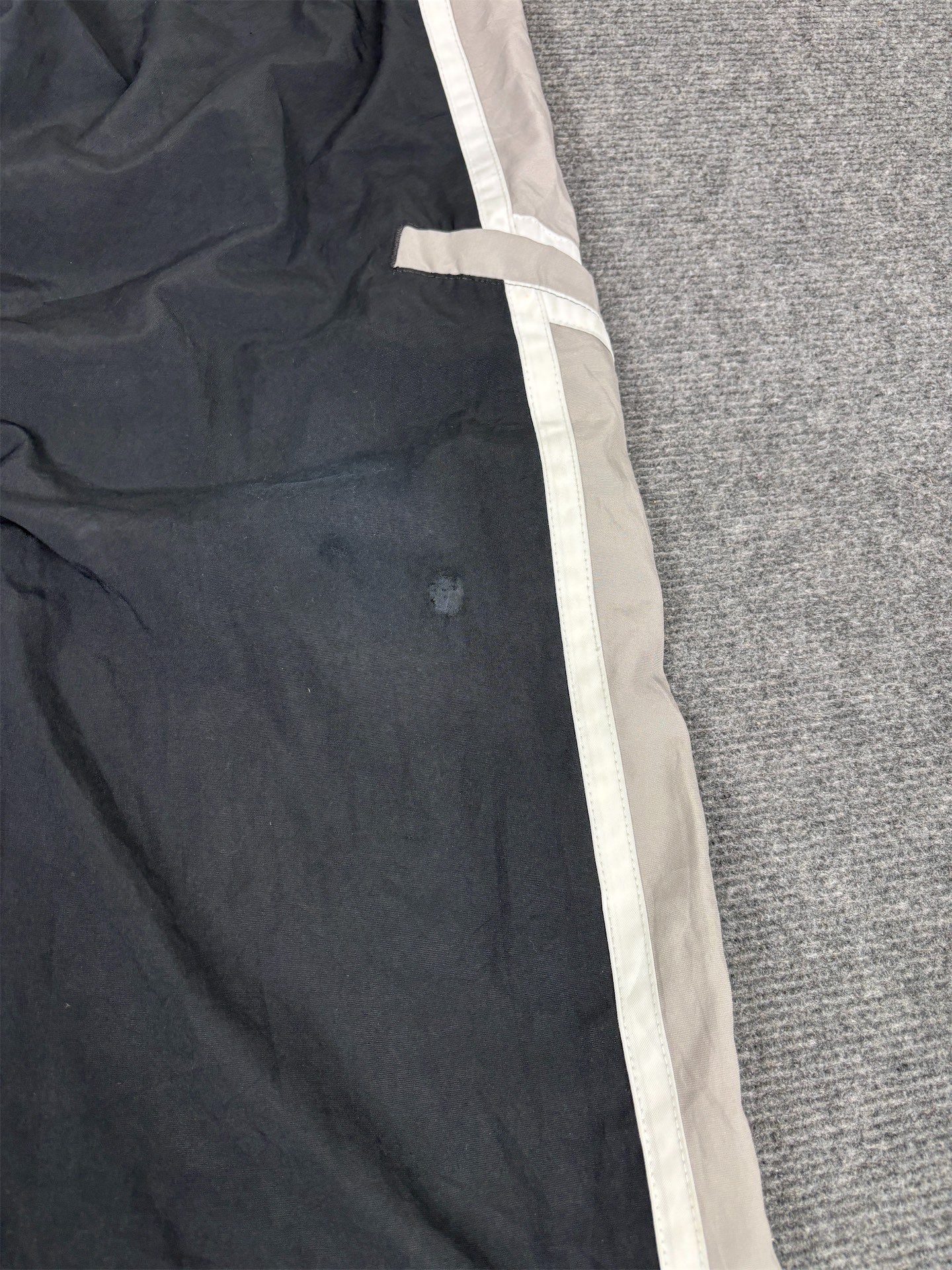 Vintage Y2K Nike Cargo Track Pants Women's S Black Grey White Panel Joggers