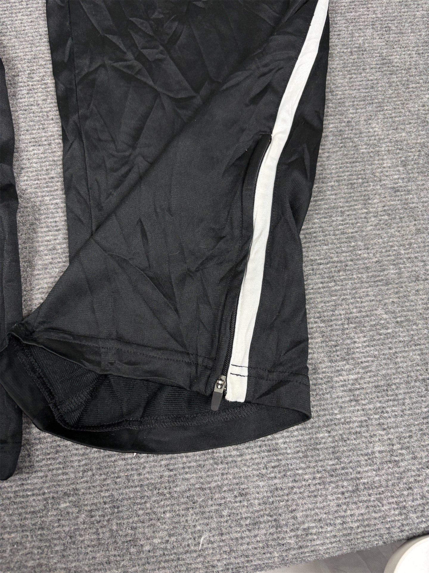 Nike Track Pants Men's M Black White Panel Swoosh Joggers Straight Leg