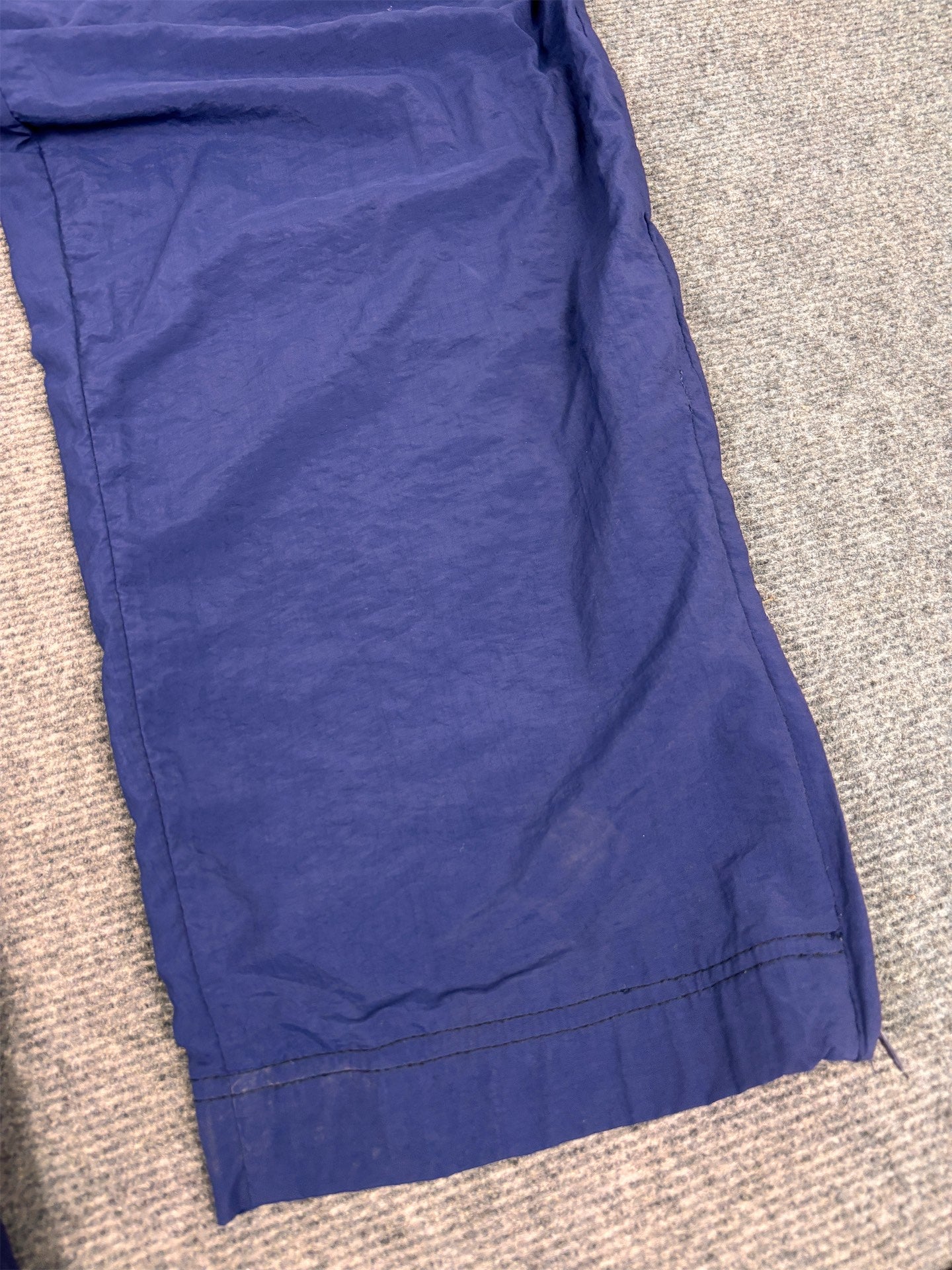 Vintage 90's Nike Track Pants Men's L Navy White Swoosh Classic Joggers Wide Leg