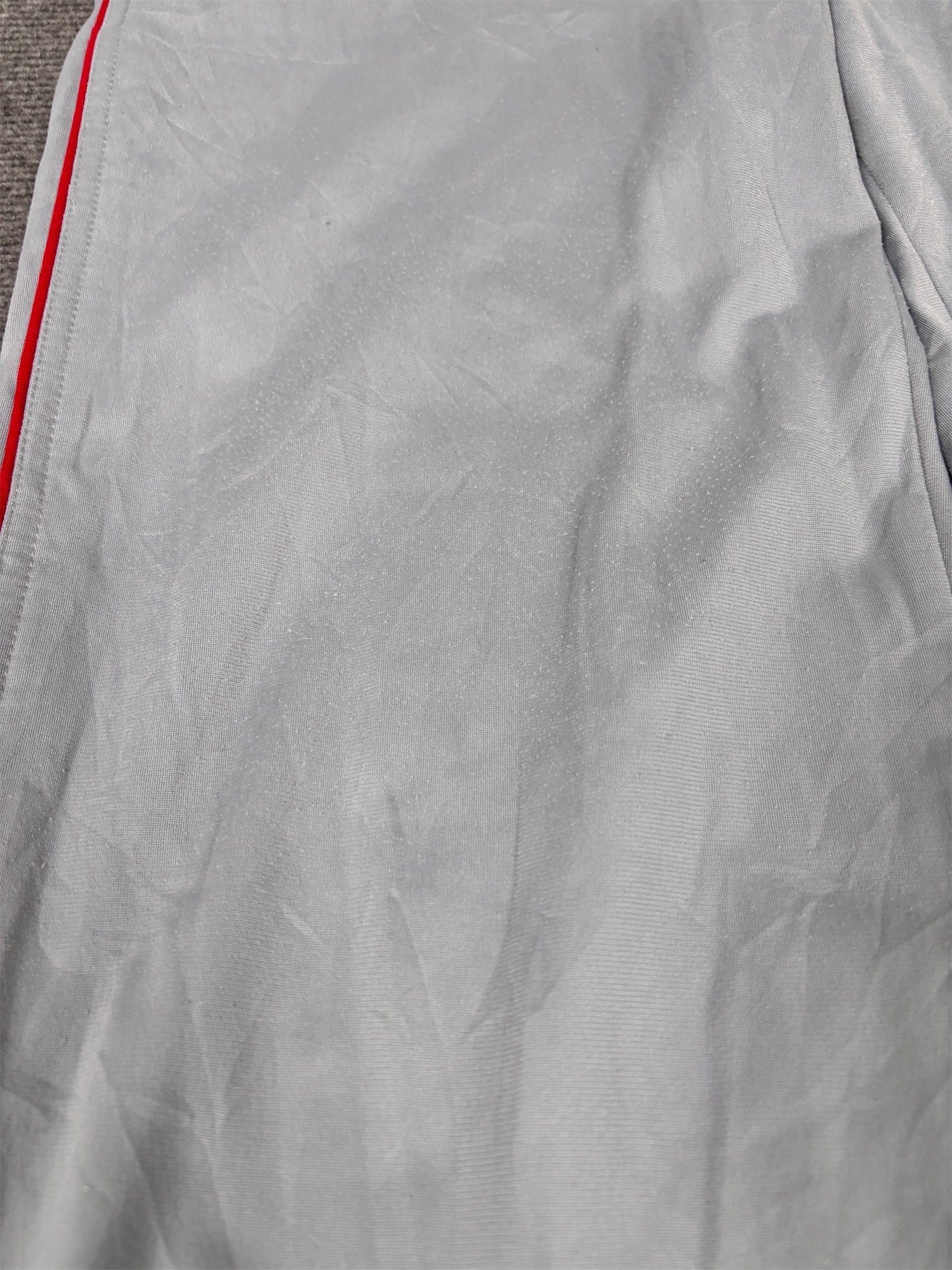 Vintage Y2K Nike Track Pants Men's S Grey Red Piping Swoosh Straight Leg