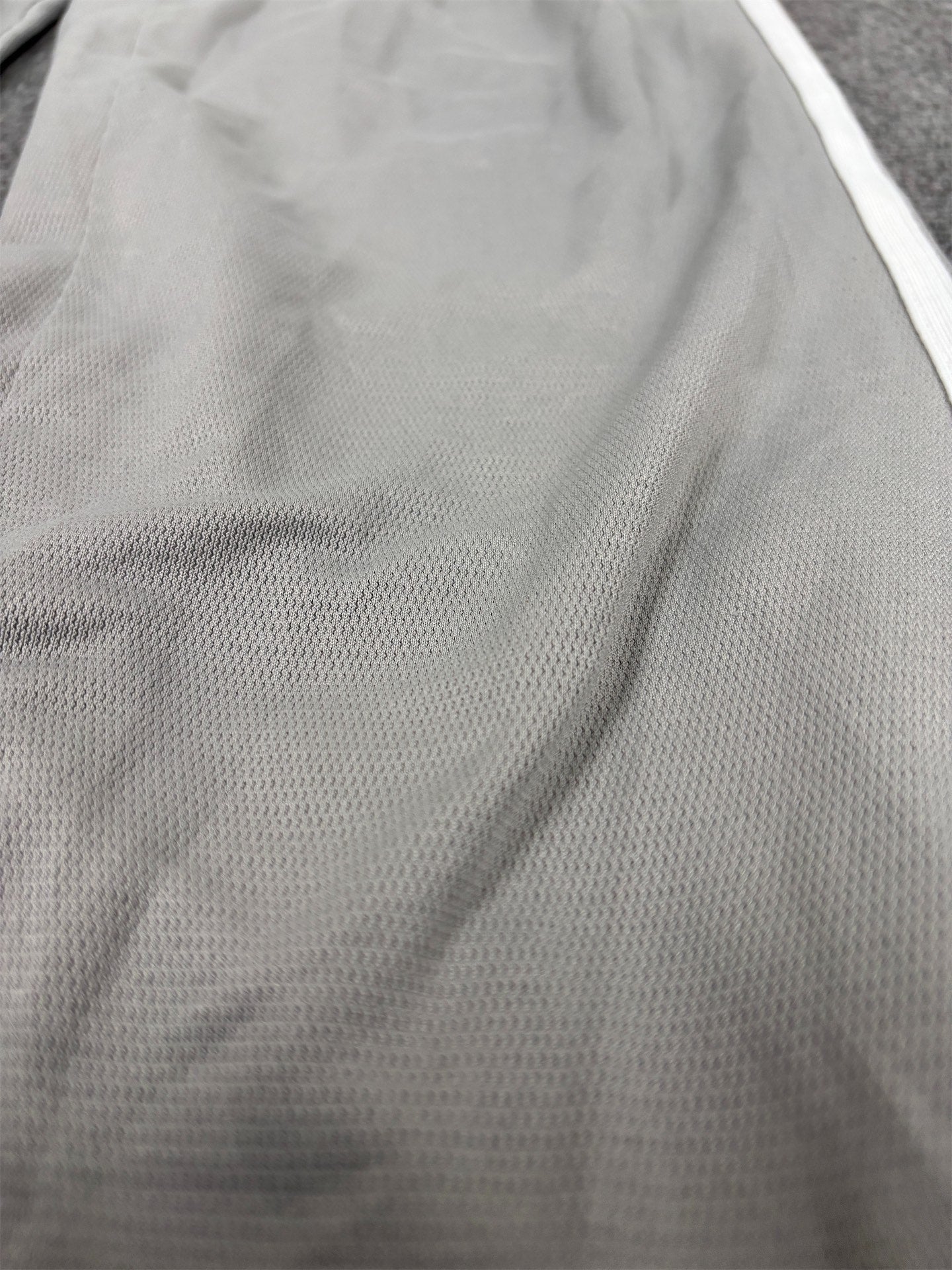 Vintage Y2K Nike Track Pants Men's XL Grey White Panels Swoosh Joggers Straight Leg