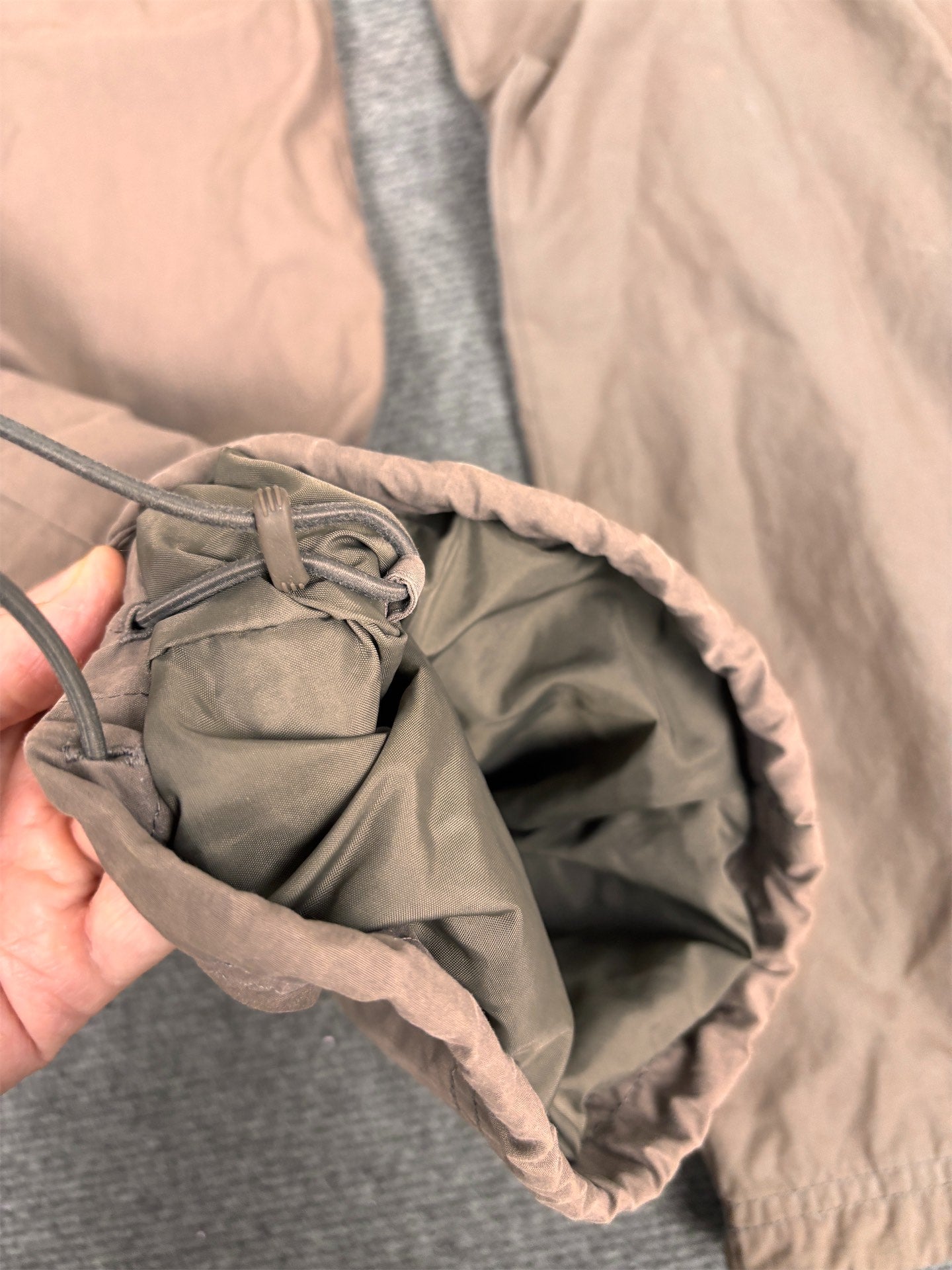 Vintage Y2K Nike Track Pants Women's M Brown Pink Logo Bungee Joggers Straight Leg