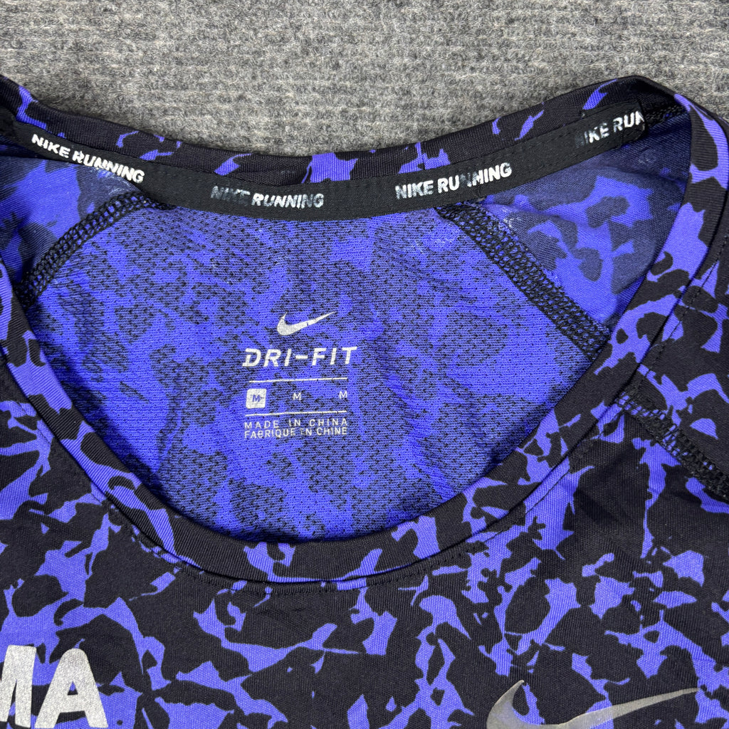 Nike Running Dri-Fit Activewear Top Women's XS Purple Black Print