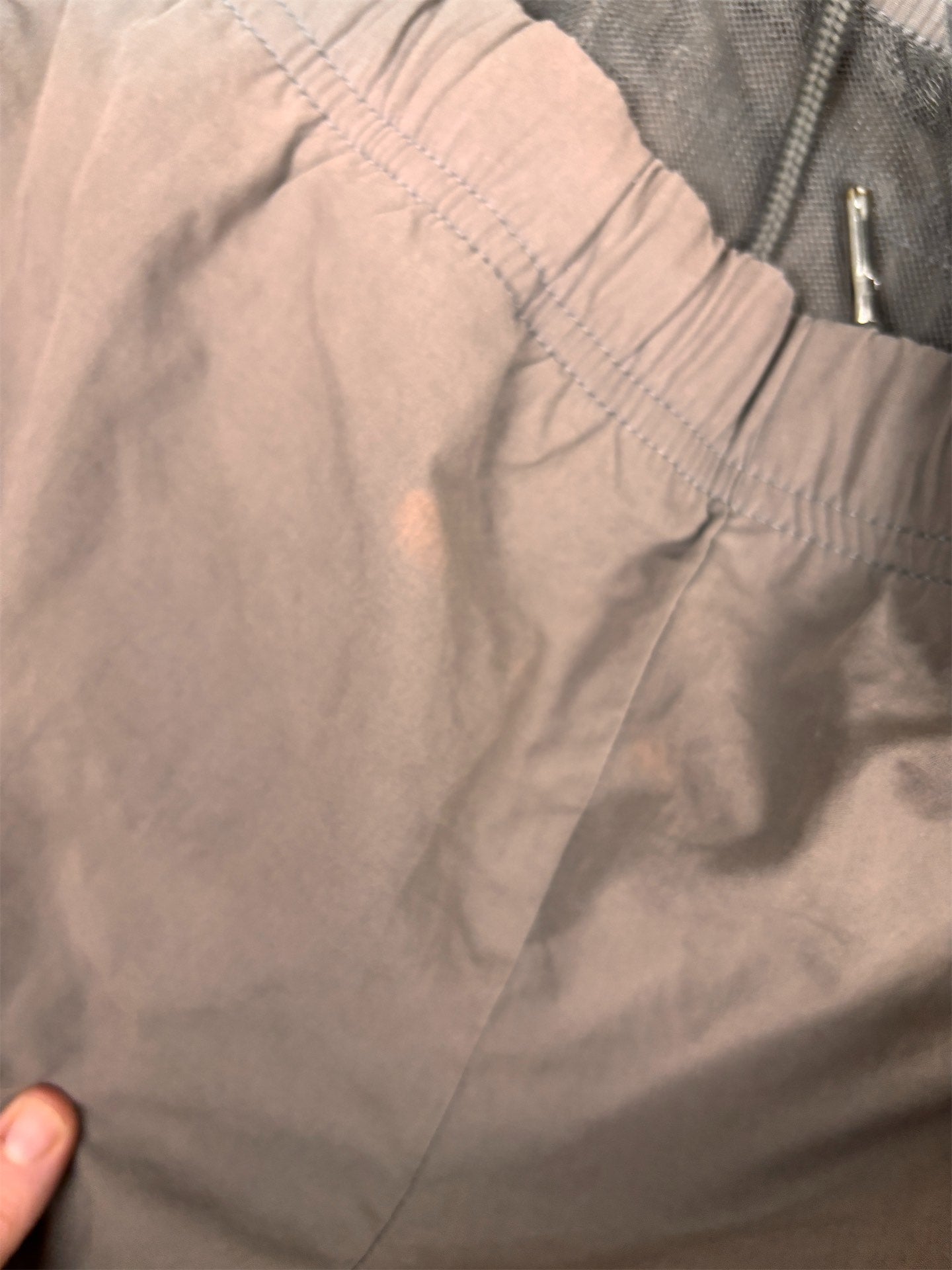 Vintage Y2K Nike Track Pants Women's M Brown Pink Logo Bungee Joggers Straight Leg