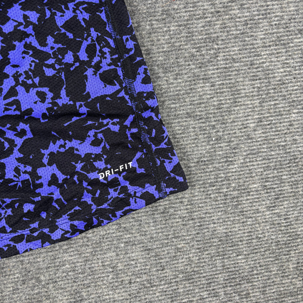 Nike Running Dri-Fit Activewear Top Women's XS Purple Black Print