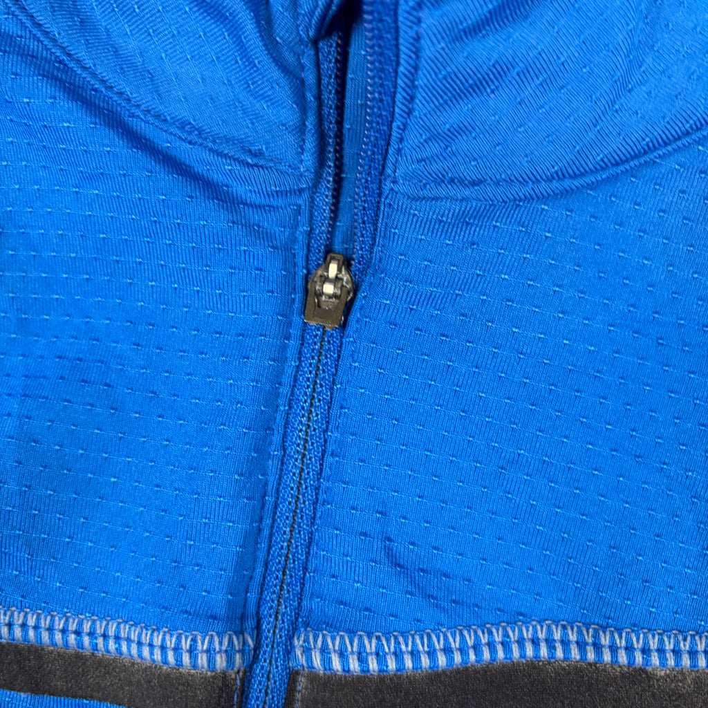 Vintage Y2K Nike Fit 1/4 Zip Top Women's Blue Mock Neck Long Sleeve Activewear