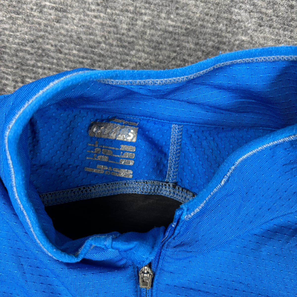 Vintage Y2K Nike Fit 1/4 Zip Top Women's Blue Mock Neck Long Sleeve Activewear