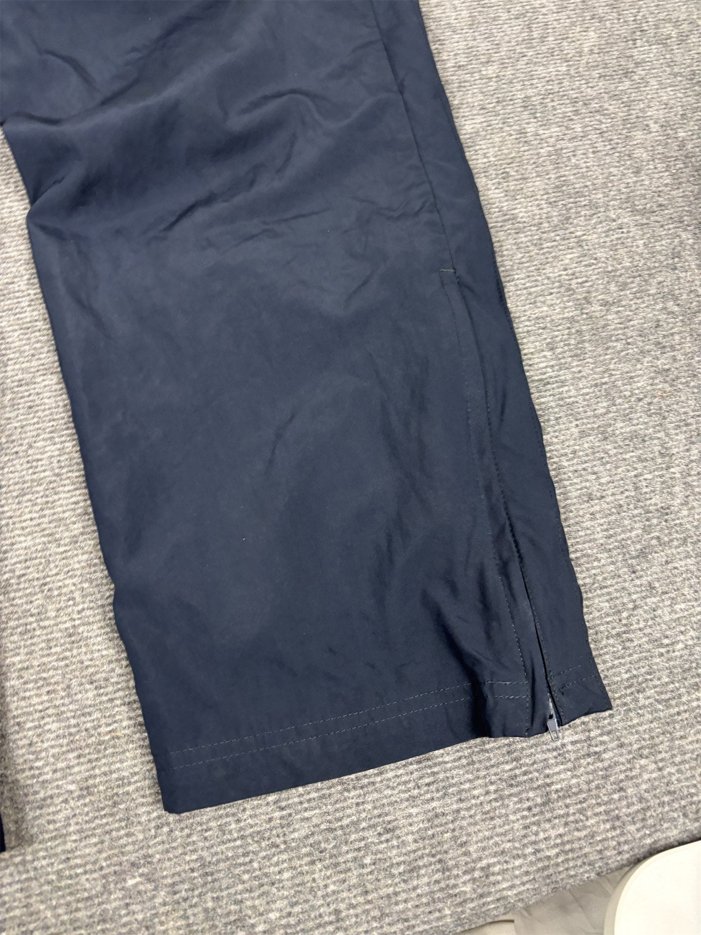 Classic Nike Track Pants Men's L Navy White Swoosh Joggers Wide Leg