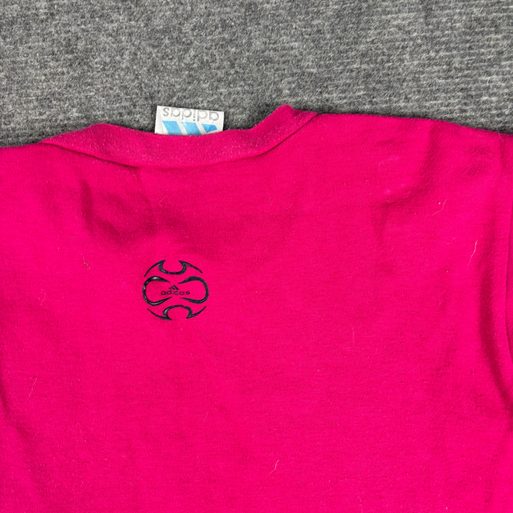 Vintage Y2K Adidas Tank Top Women's Small Pink Spellout Logo Activewear