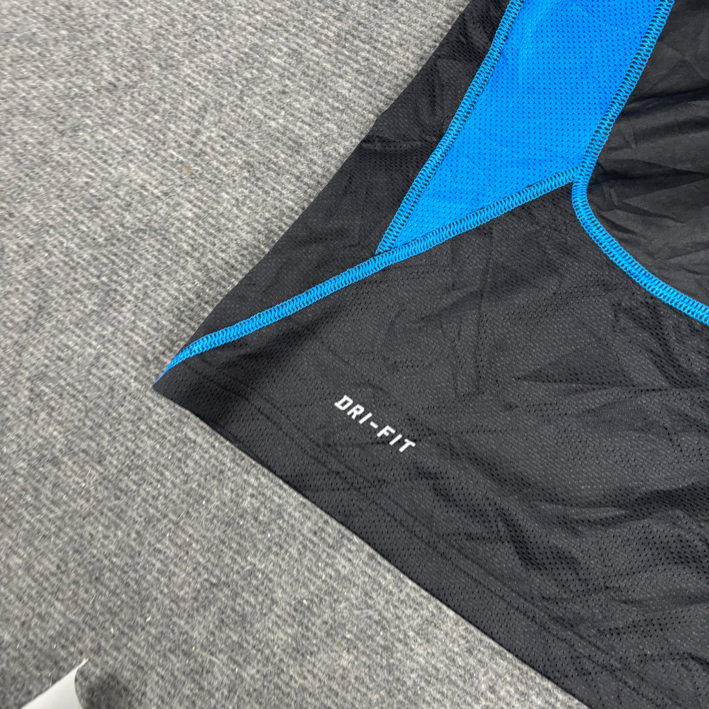 Nike Pro Combat Compression Top Men's Small Sleeveless Black Blue Activewear Tee