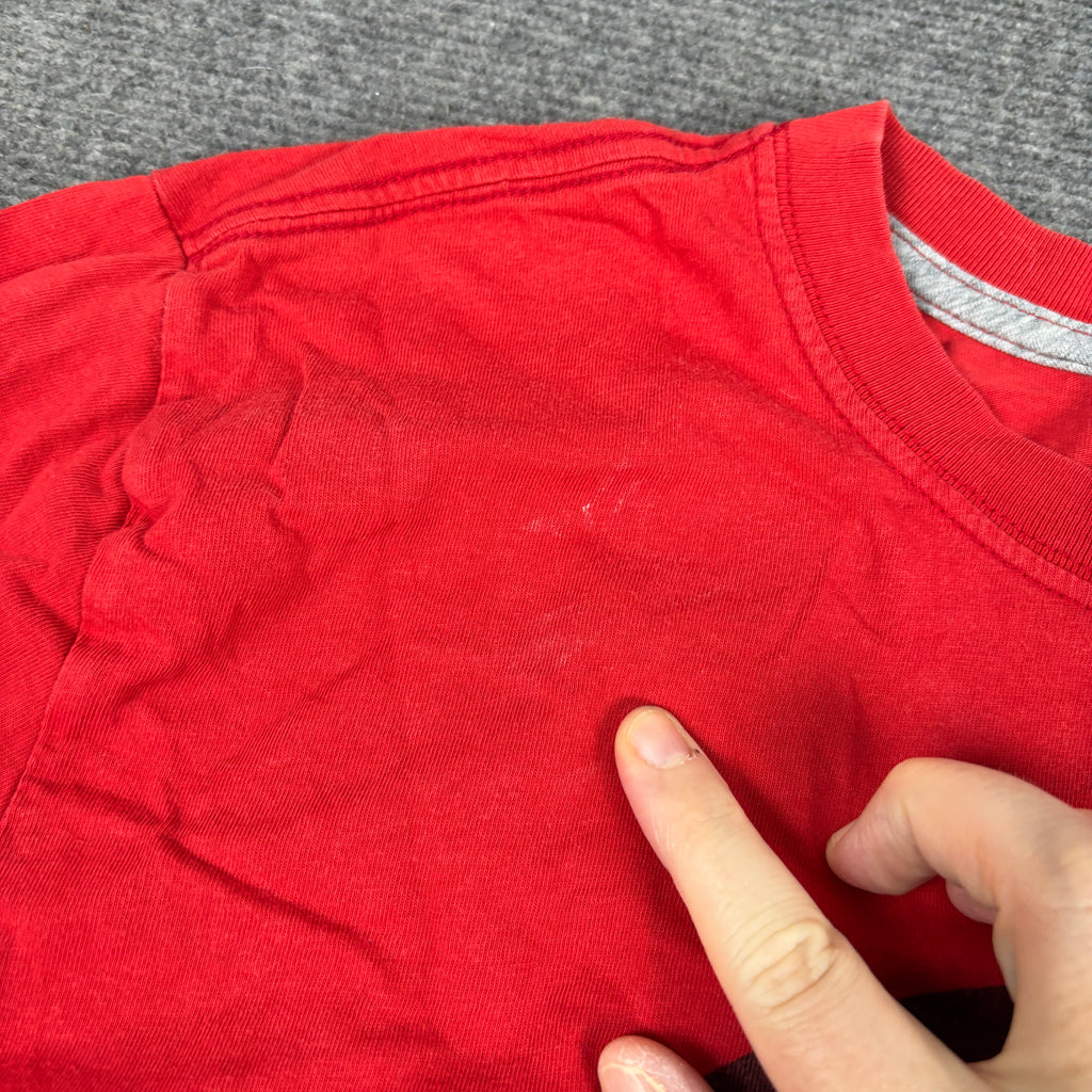 Nike Football Graphic T-shirt Men's Medium Red Crew Neck Top