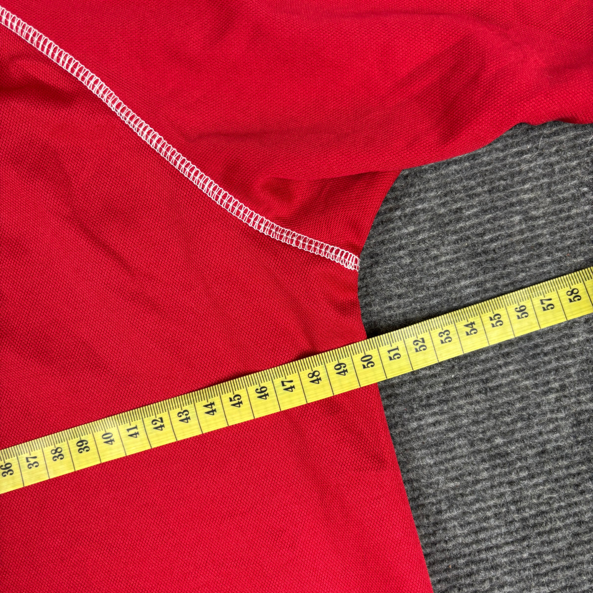 Y2K Kappa Training T-shirt Men's Medium Red White Stitching Omini Logo Sleeves Activewear