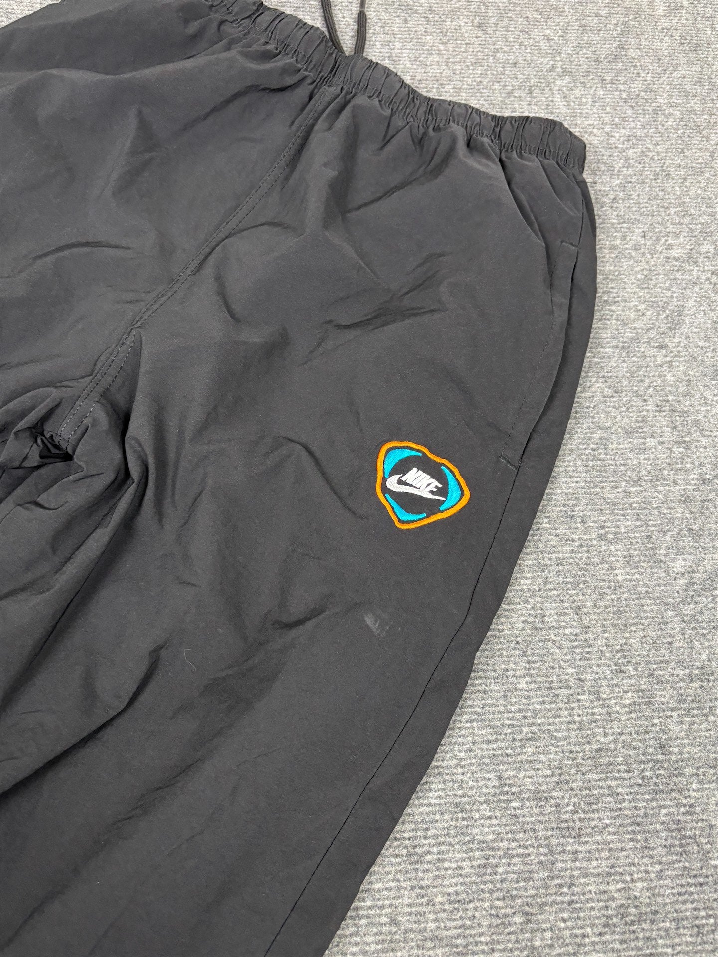 Nike Aerolayer Track Pants Men's S Black Fleece Interior Windbreaker Joggers Wide Leg